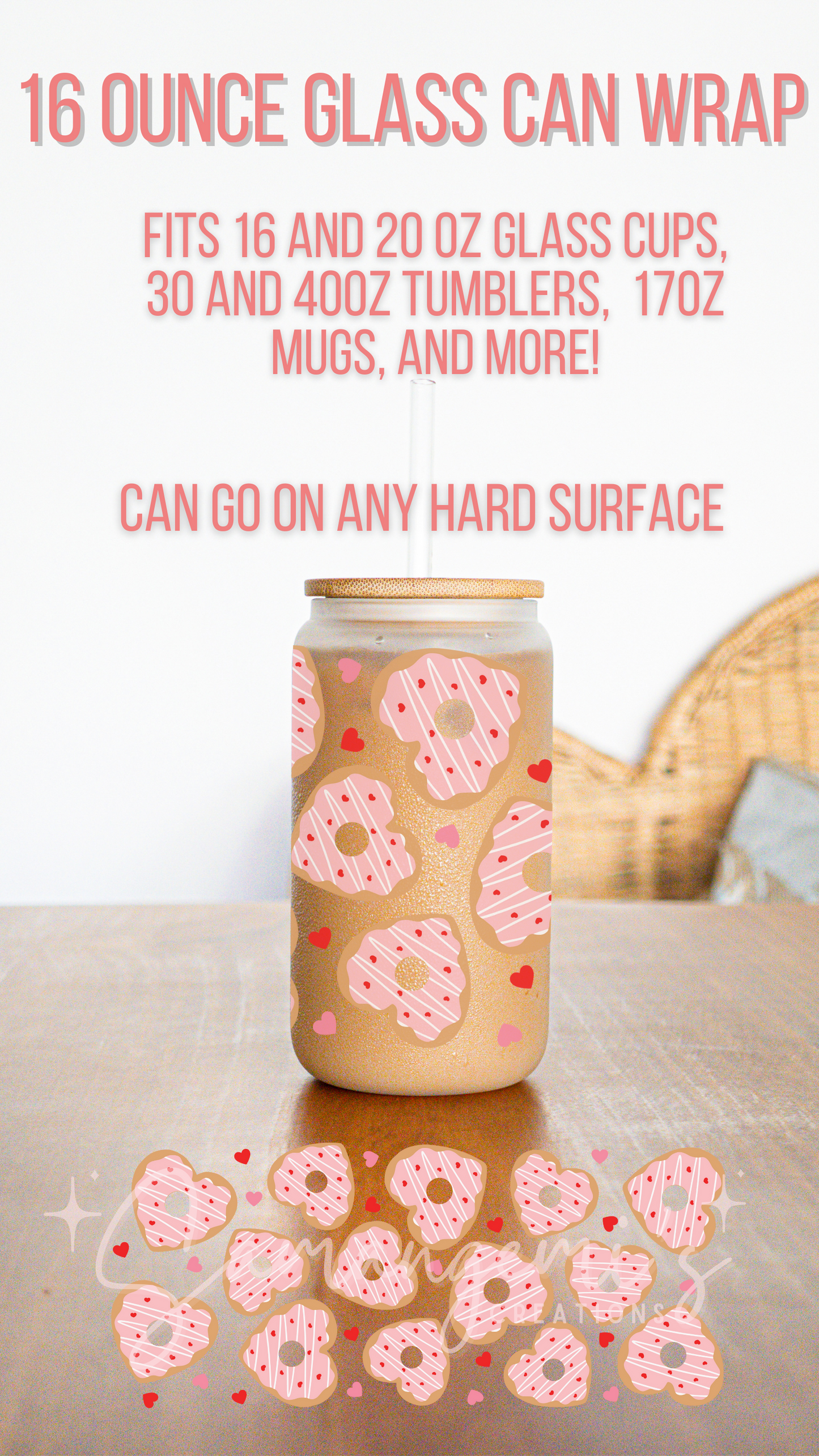 Heart Cookies UVDTF Glass Wraps