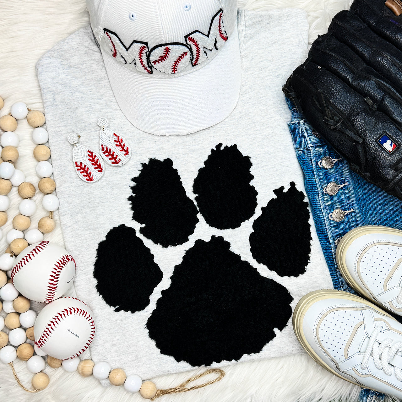 Black Paw Fluffy Patch