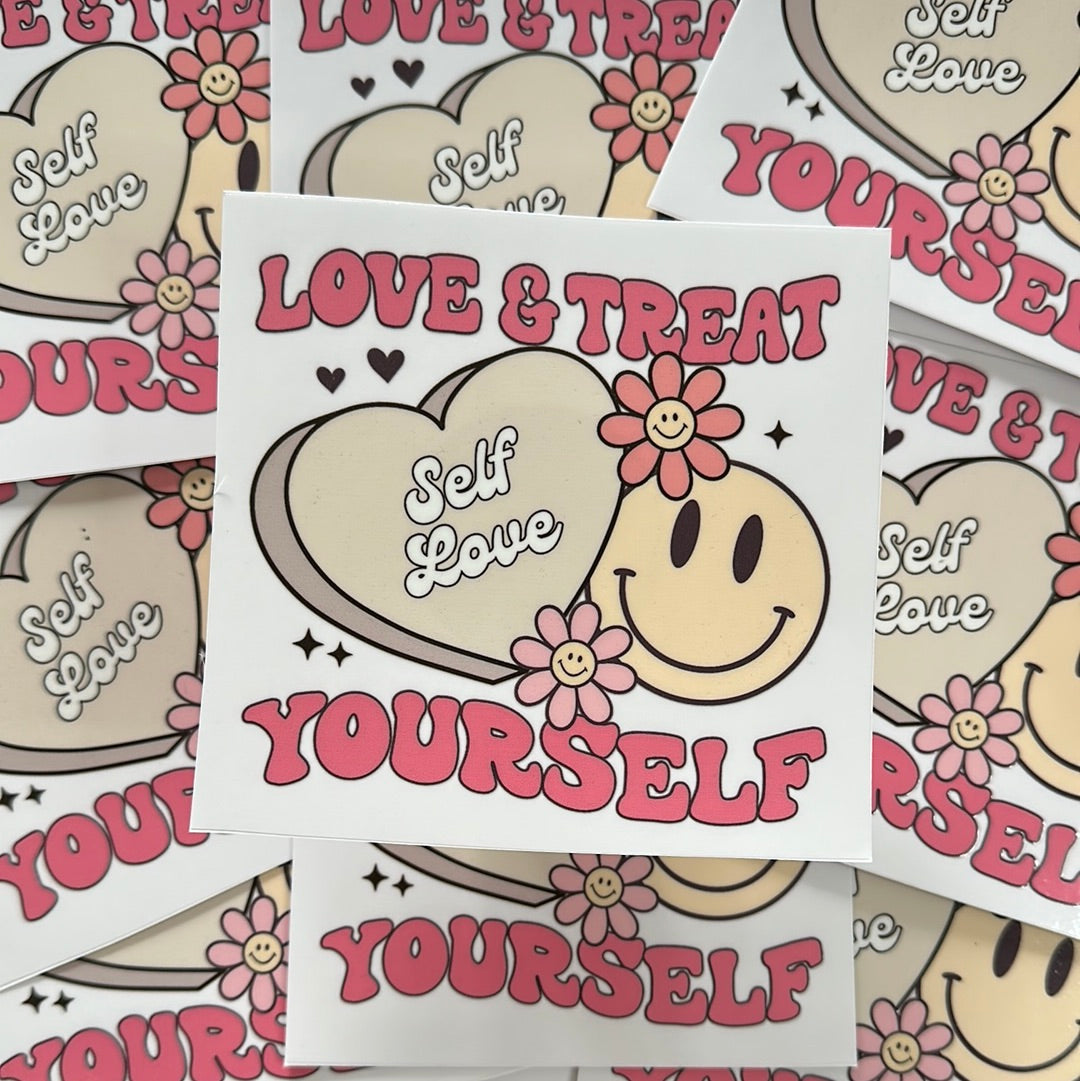 Love and Treat Yourself UVDTF Decal