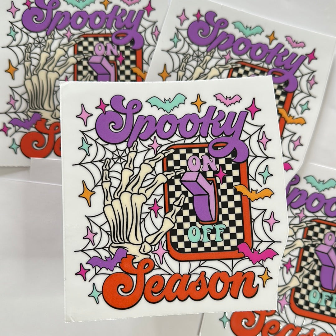 Spooky Season UVDTF Decal