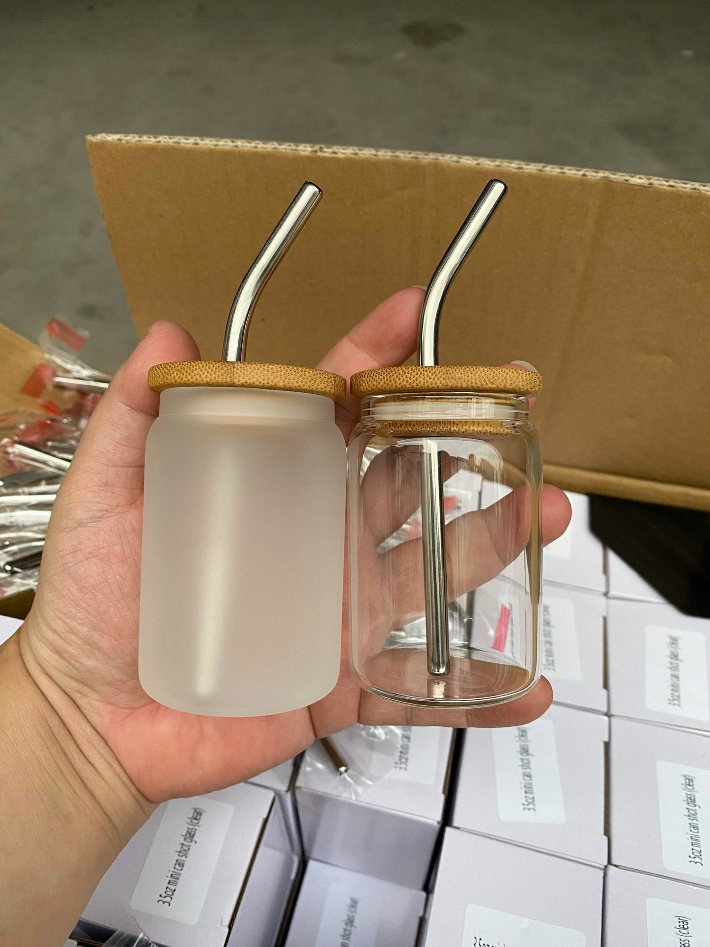 Customized 3.5 Ounce Mini Glass Cans