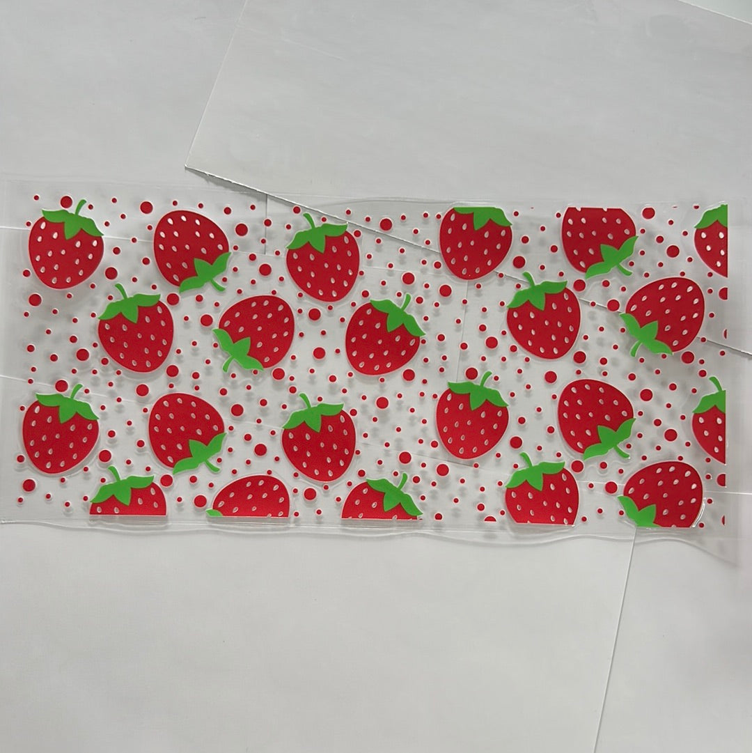 Strawberries UVDTF Glass Wrap