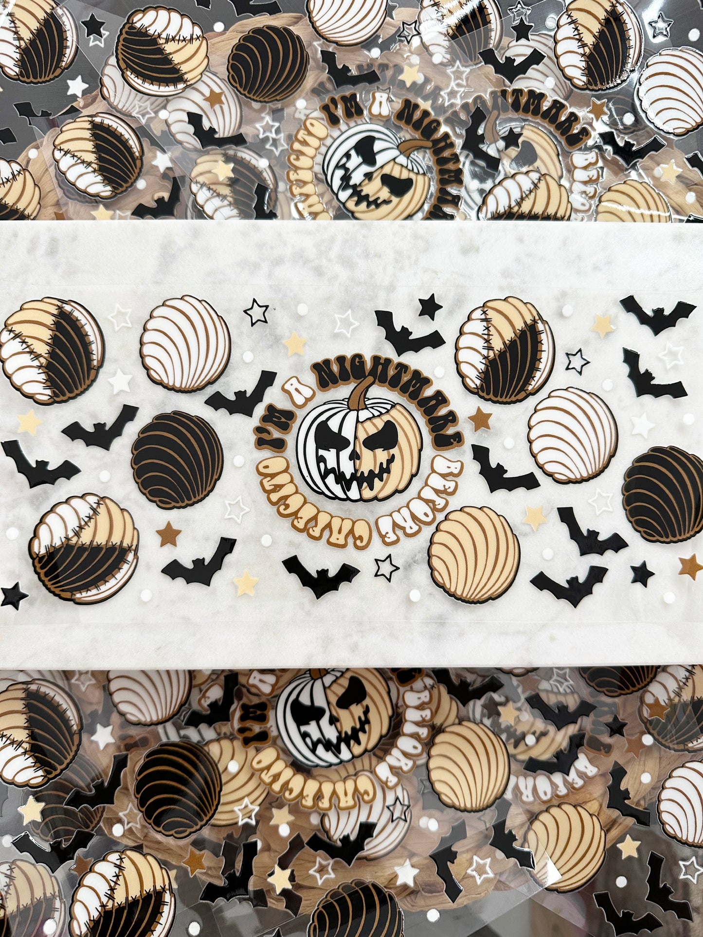 Spooky Conchas UVDTF Glass Wrap