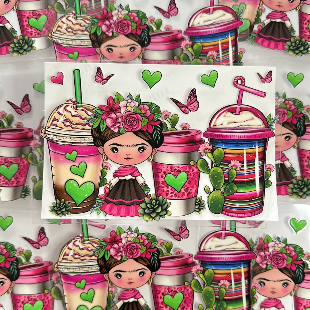 Frida Coffee UVDTF Glass Wrap