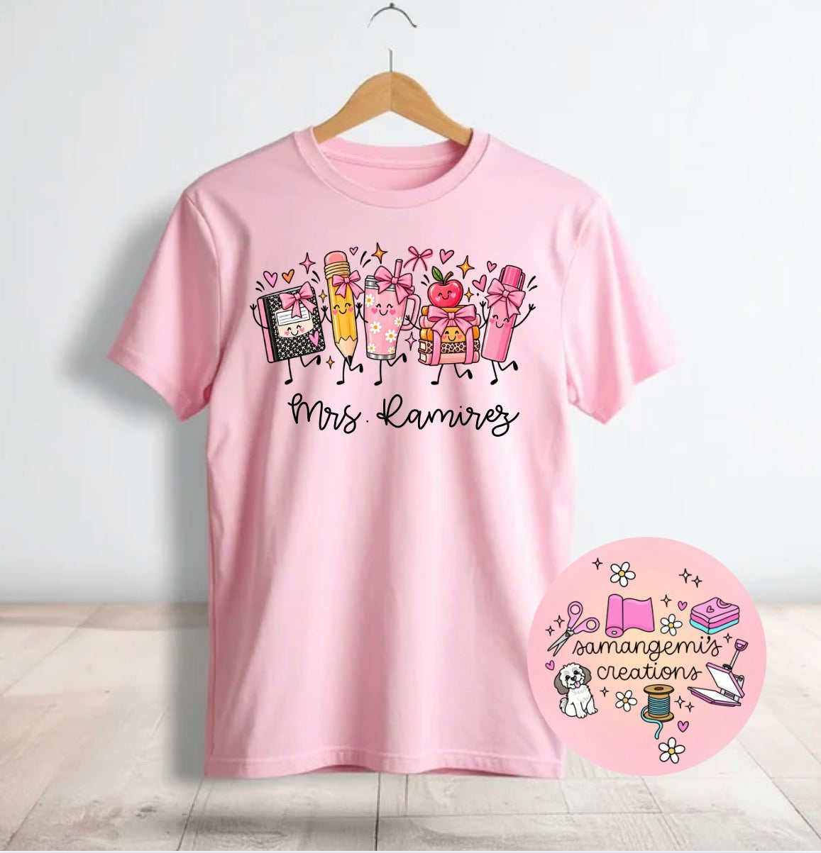 In October We Wear Pink Shirt | Breast Cancer Awareness Teacher Tee