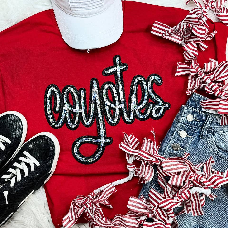 Coyotes Sequin Chenille Patch