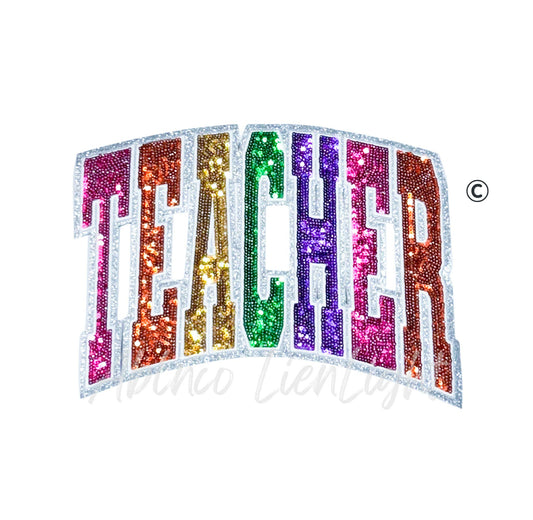 Teacher Sequins Teach Patch - Large