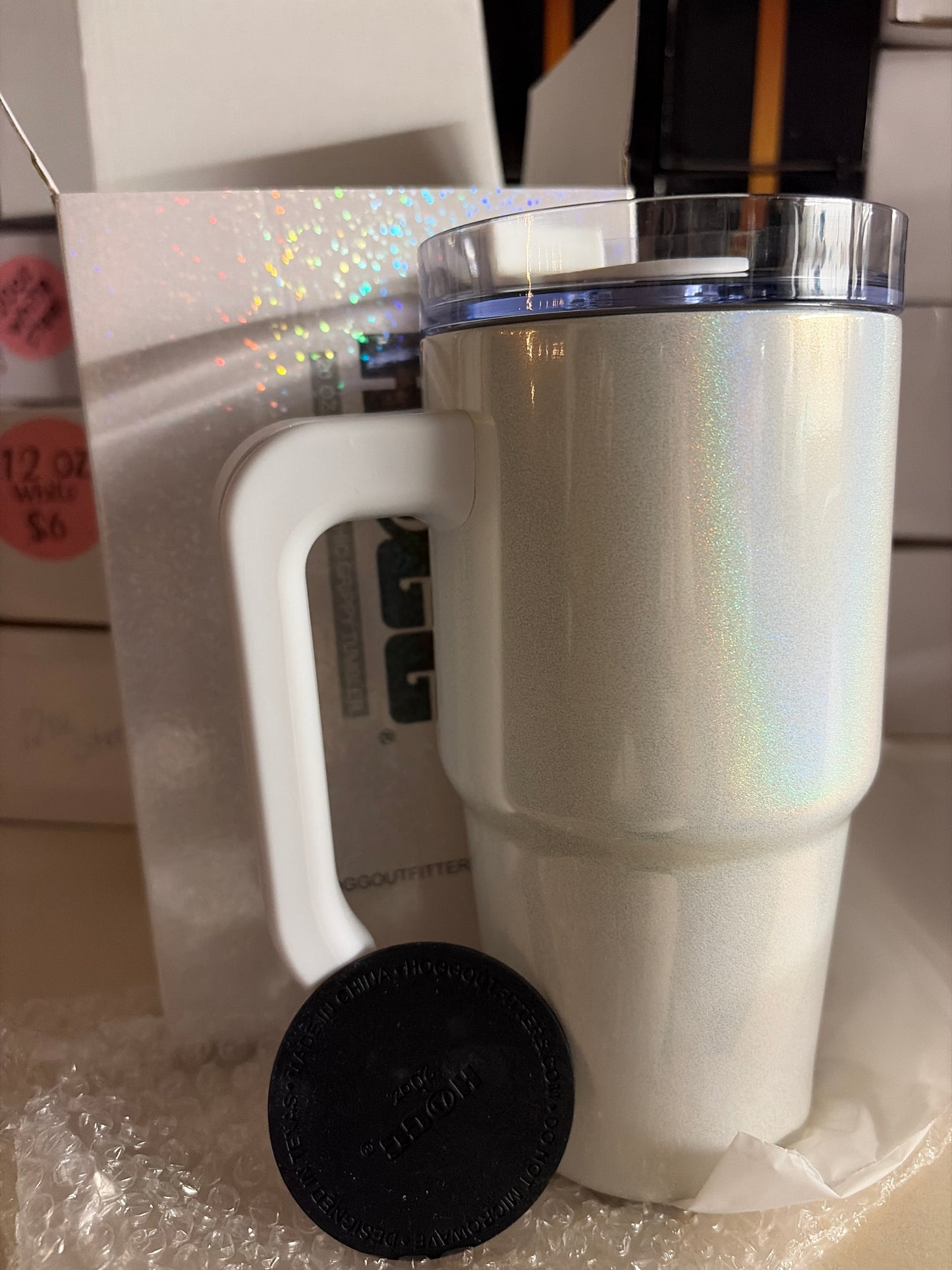 De stash Sale (20oz IRIDESCENT WHITE steel tumblers)