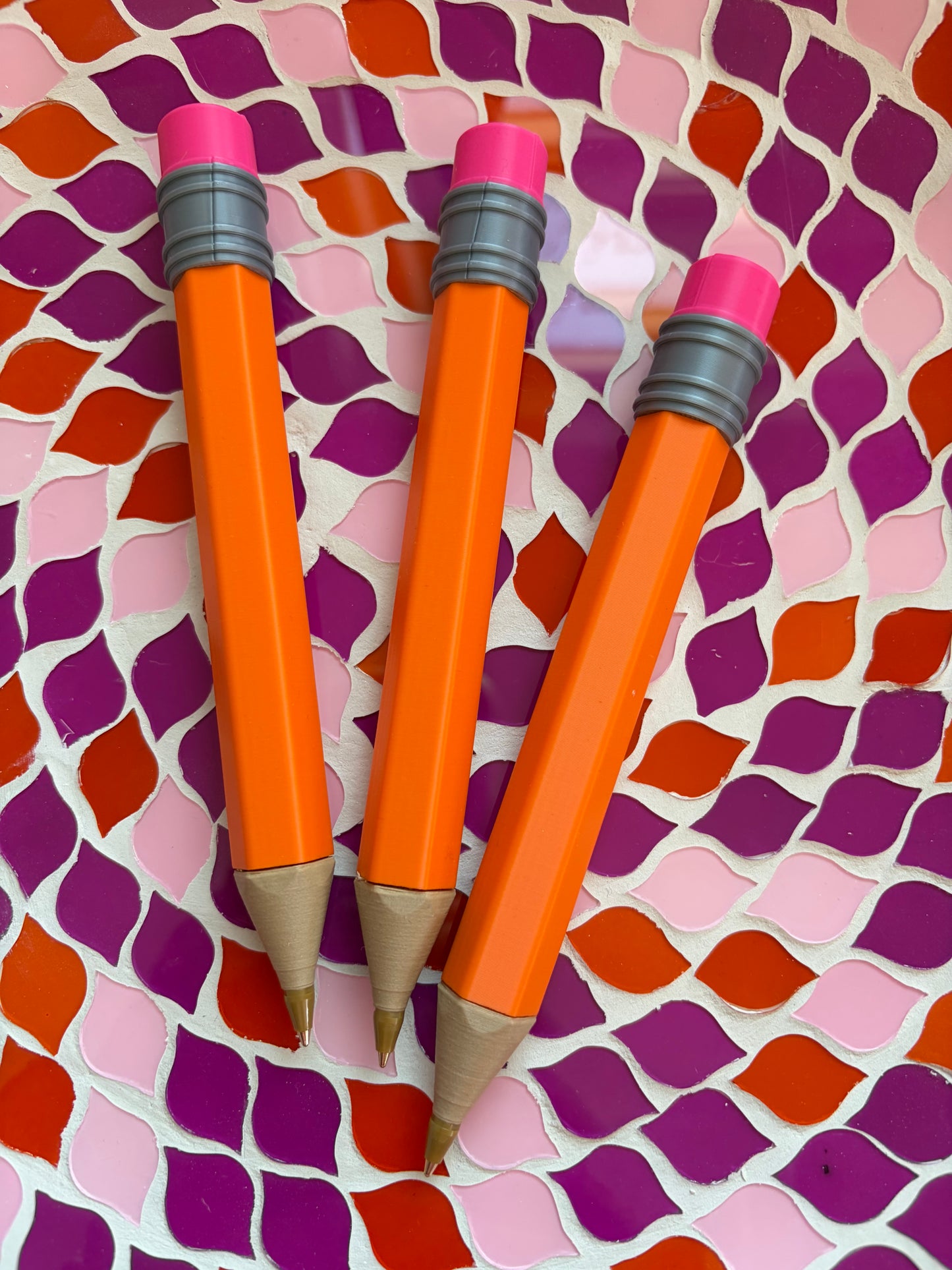 3D Printed Pencil Pen | Oversized Teacher & Office Desk Pen