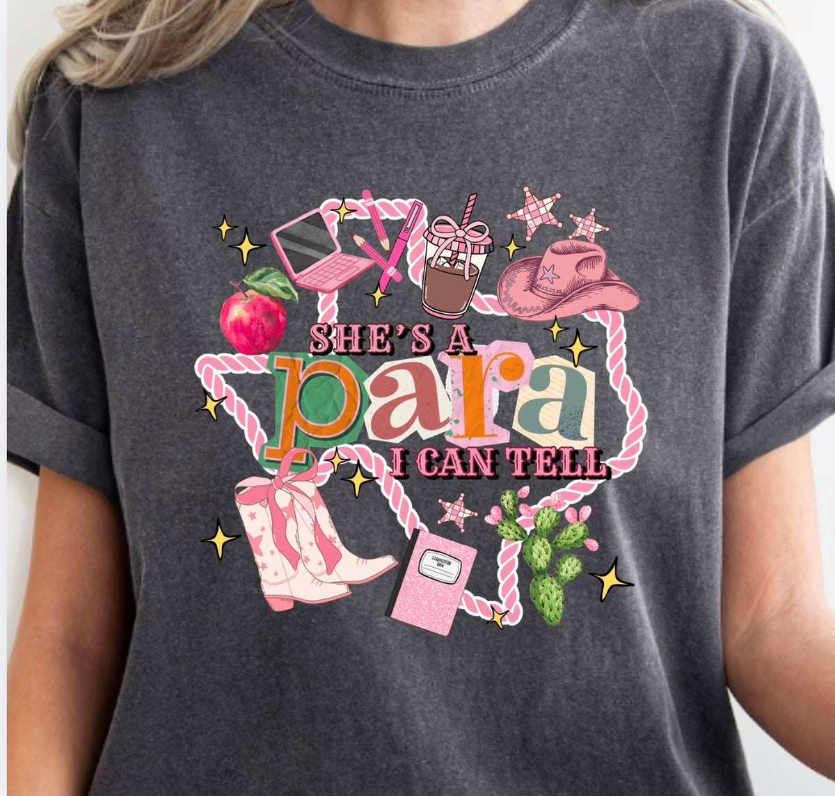 Teacher & Paraprofessional Graphic T-Shirt | She's a Para I Can Tell | Unisex Tee | S-3XL