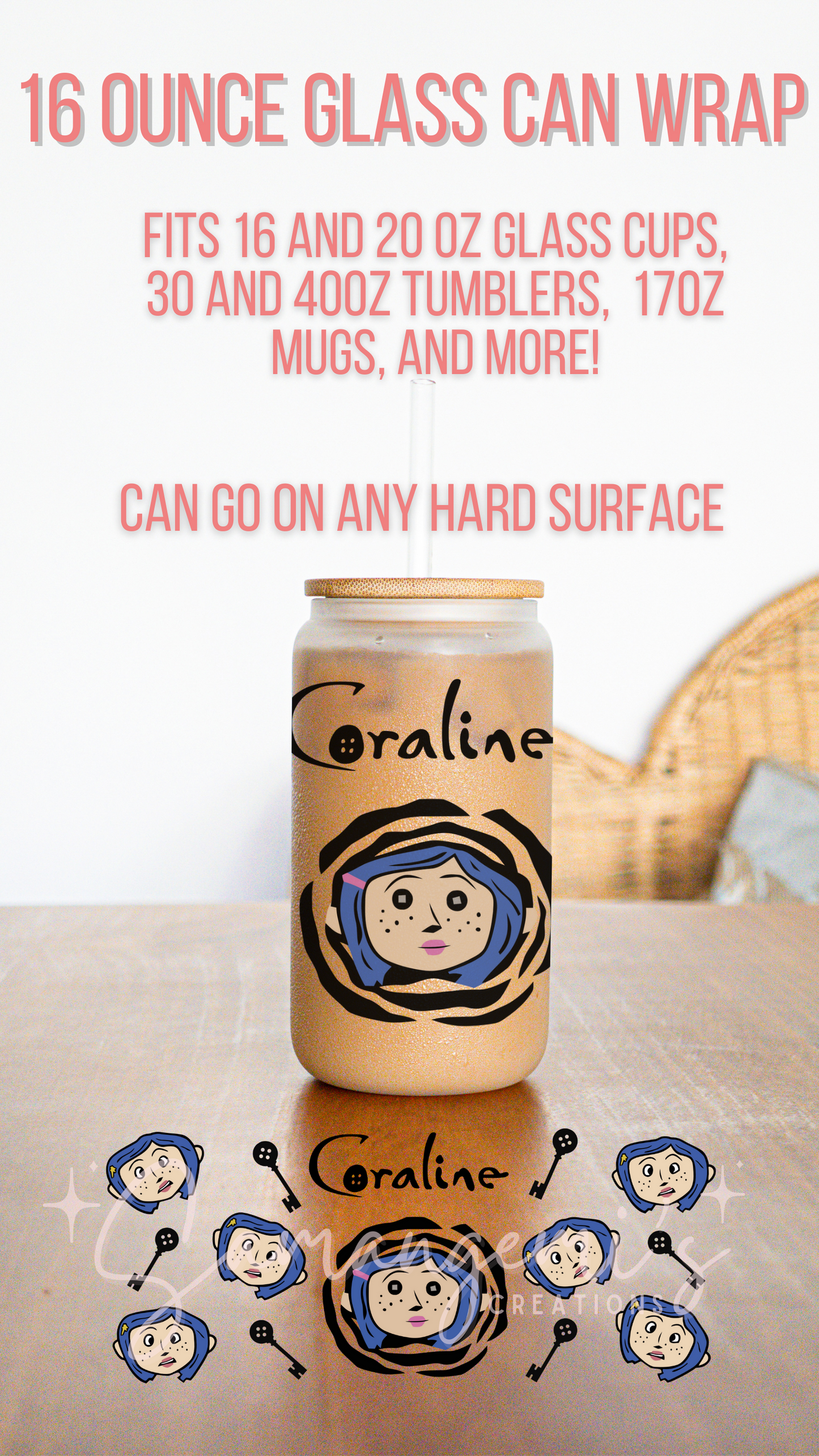 Doll Themed UVDTF Glass Wrap