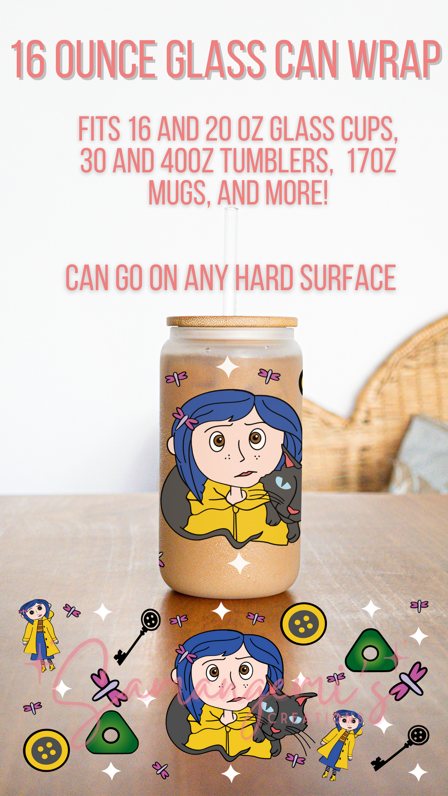 Doll Themed UVDTF Glass Wrap