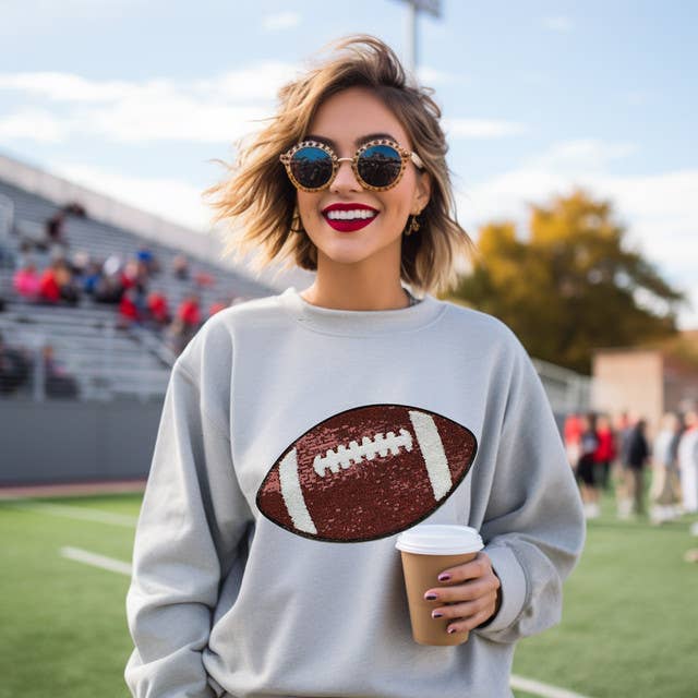 Sequins Football Patch Chenille Patch