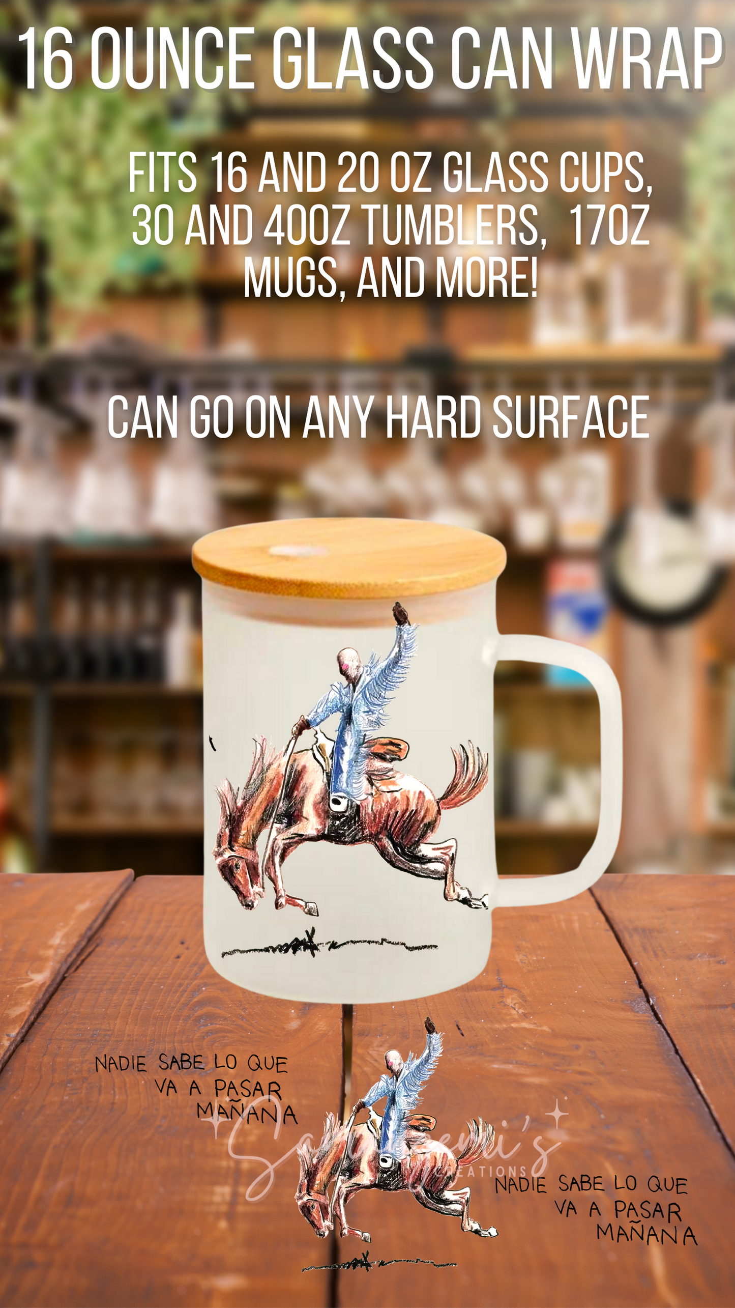 Popular Singer Themed UVDTF Glass Wrap