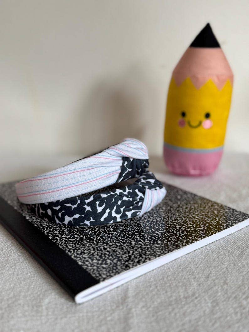 Customizable Composition Notebook Headband, Custom School Headbands, Build Your Own Headband, Back to School Headbands