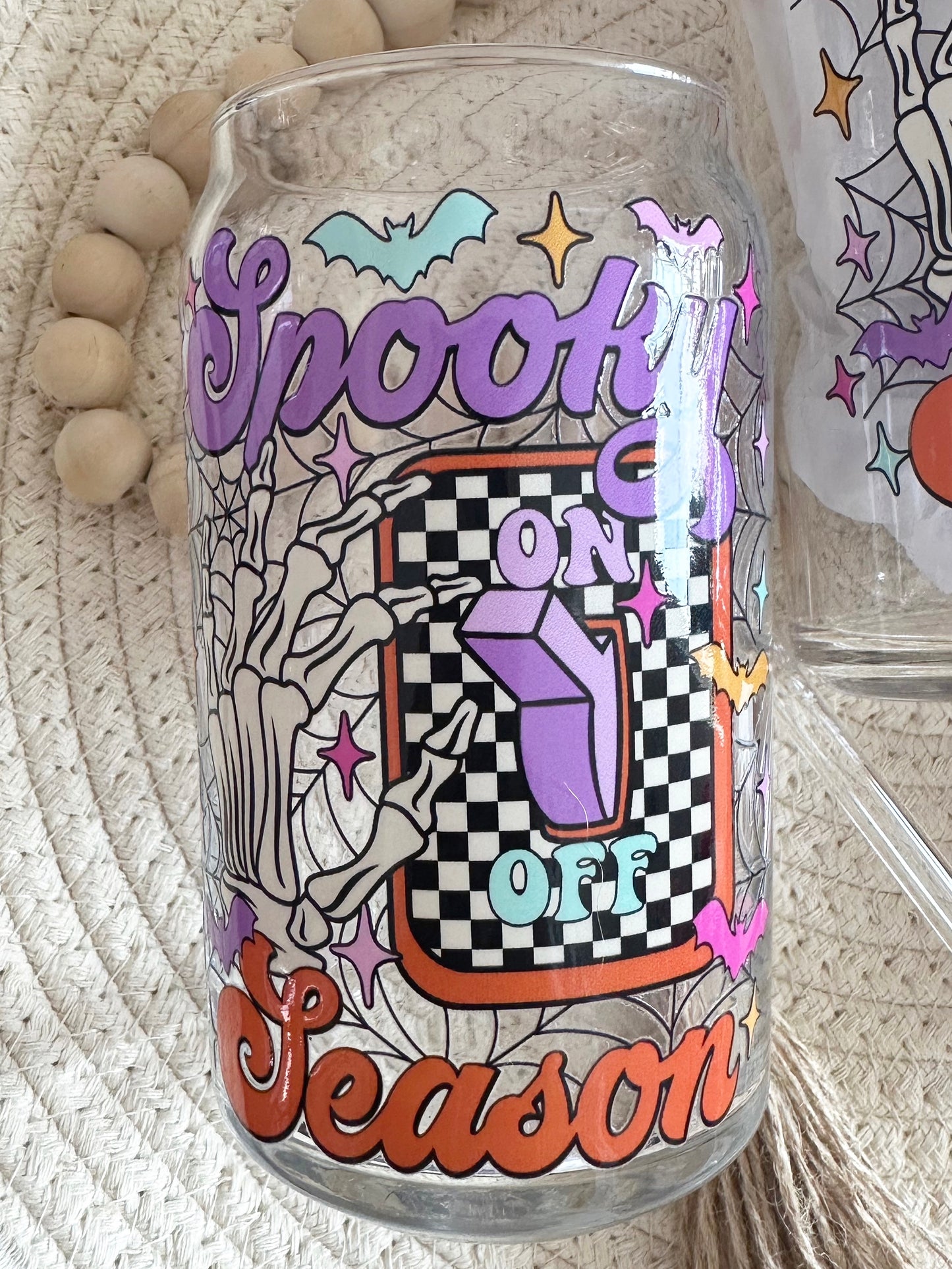 Spooky Vibes Glass Cans