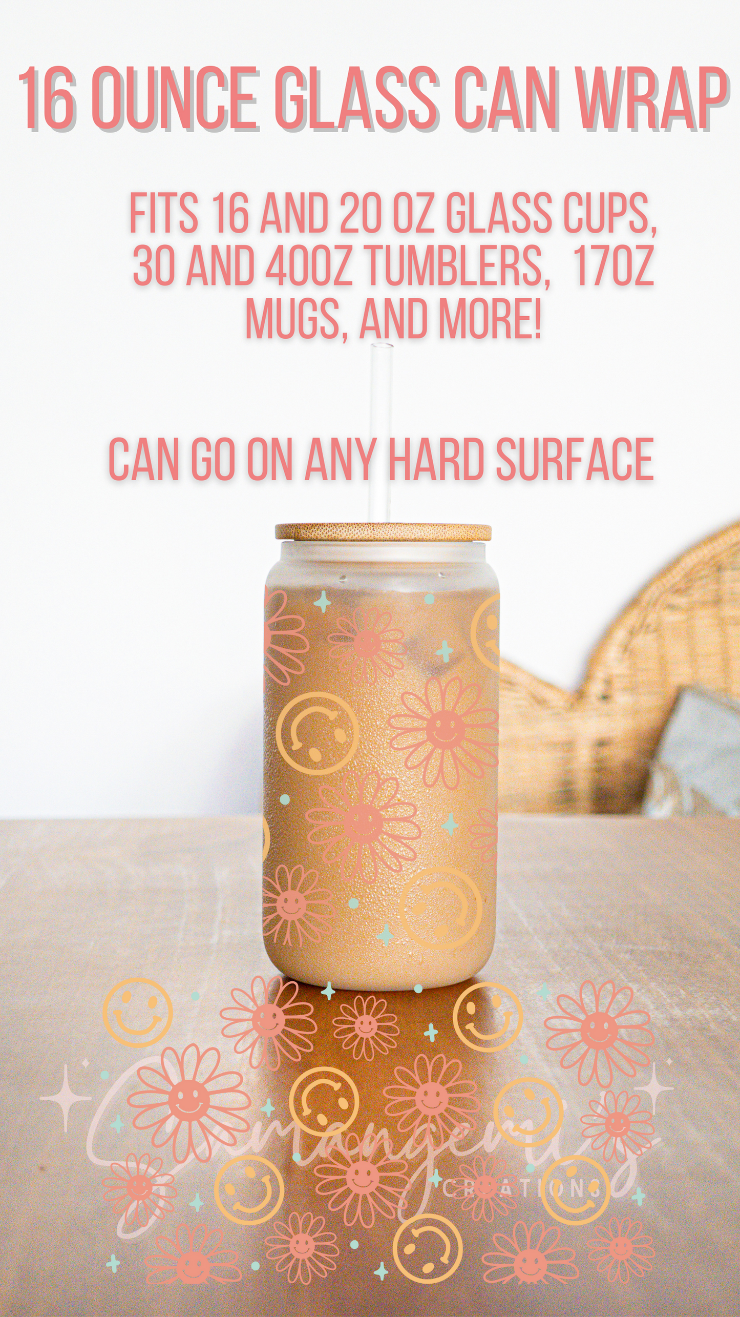 Different Cute Themed UVDTF Glass Wrap