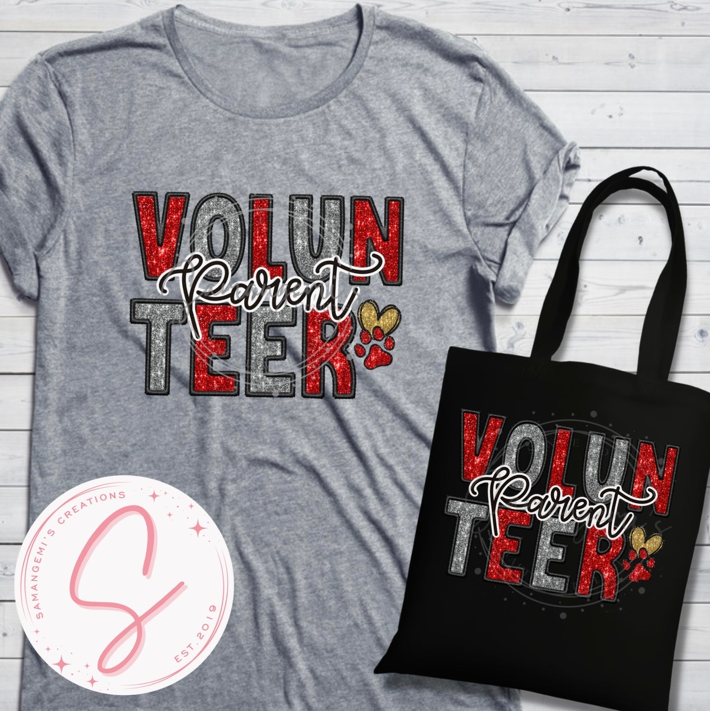 Custom Faux Embroidery Sequins Tshirt