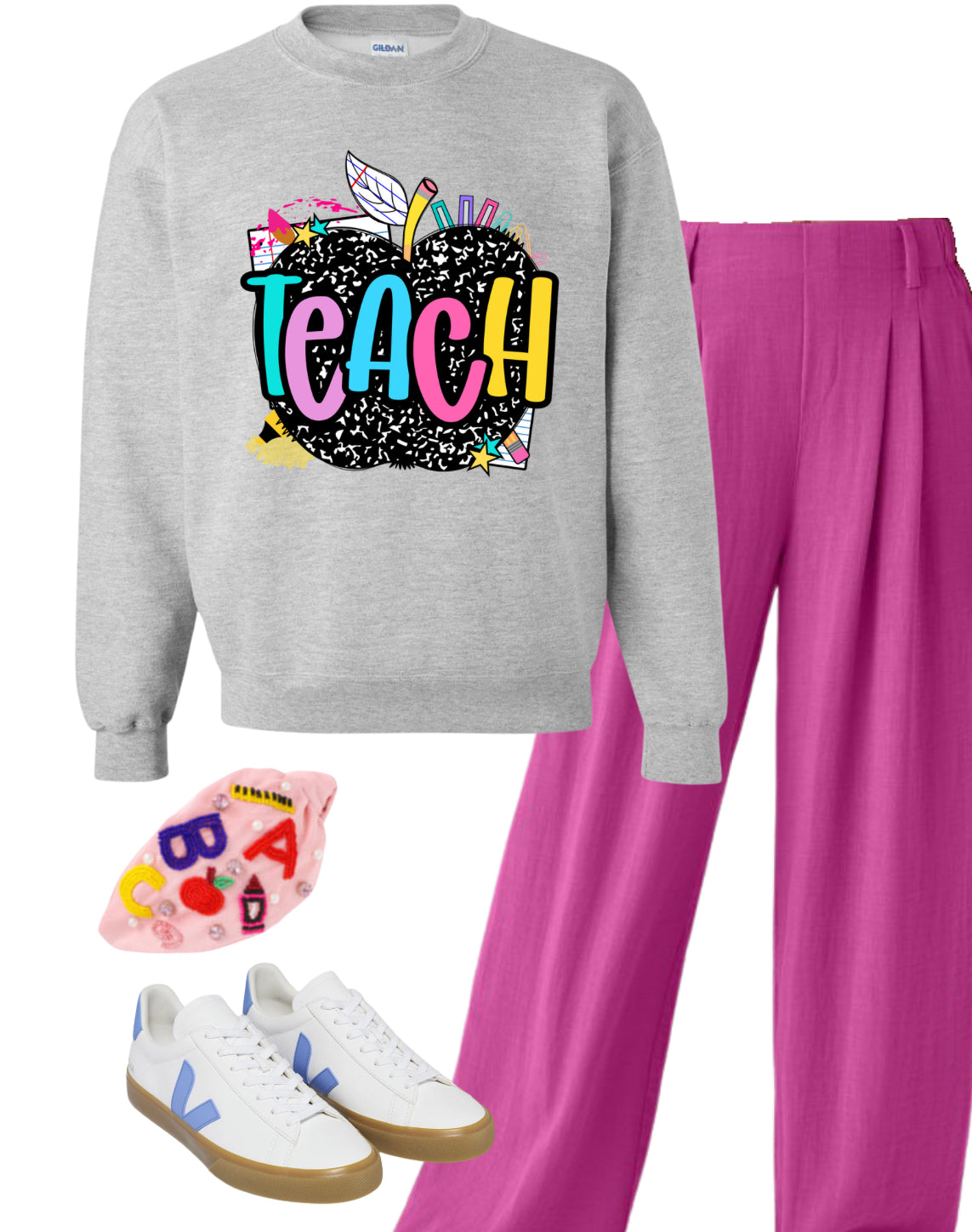 Teach Apple Crewneck