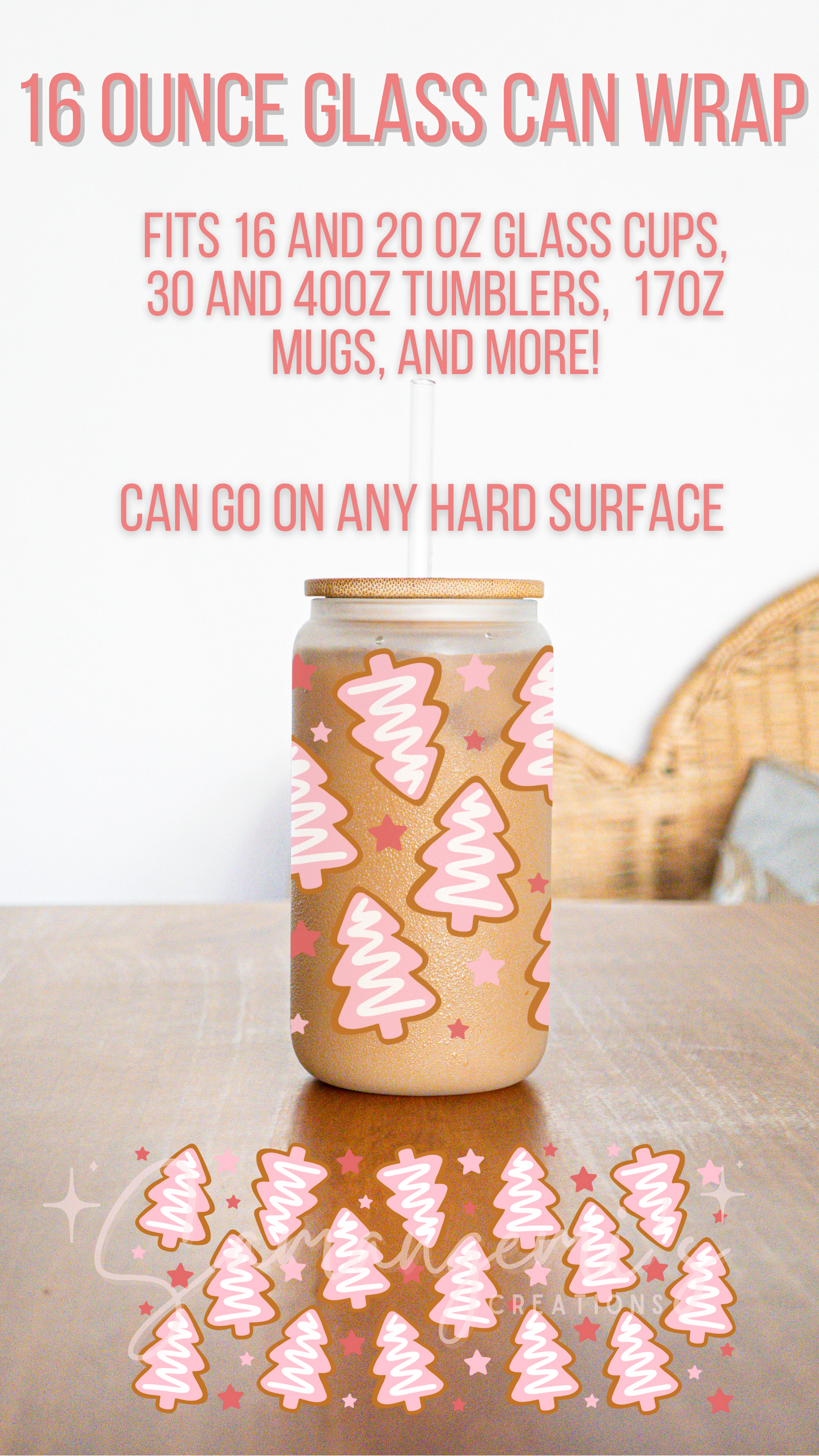 Christmas Themed UVDTF Glass Wraps