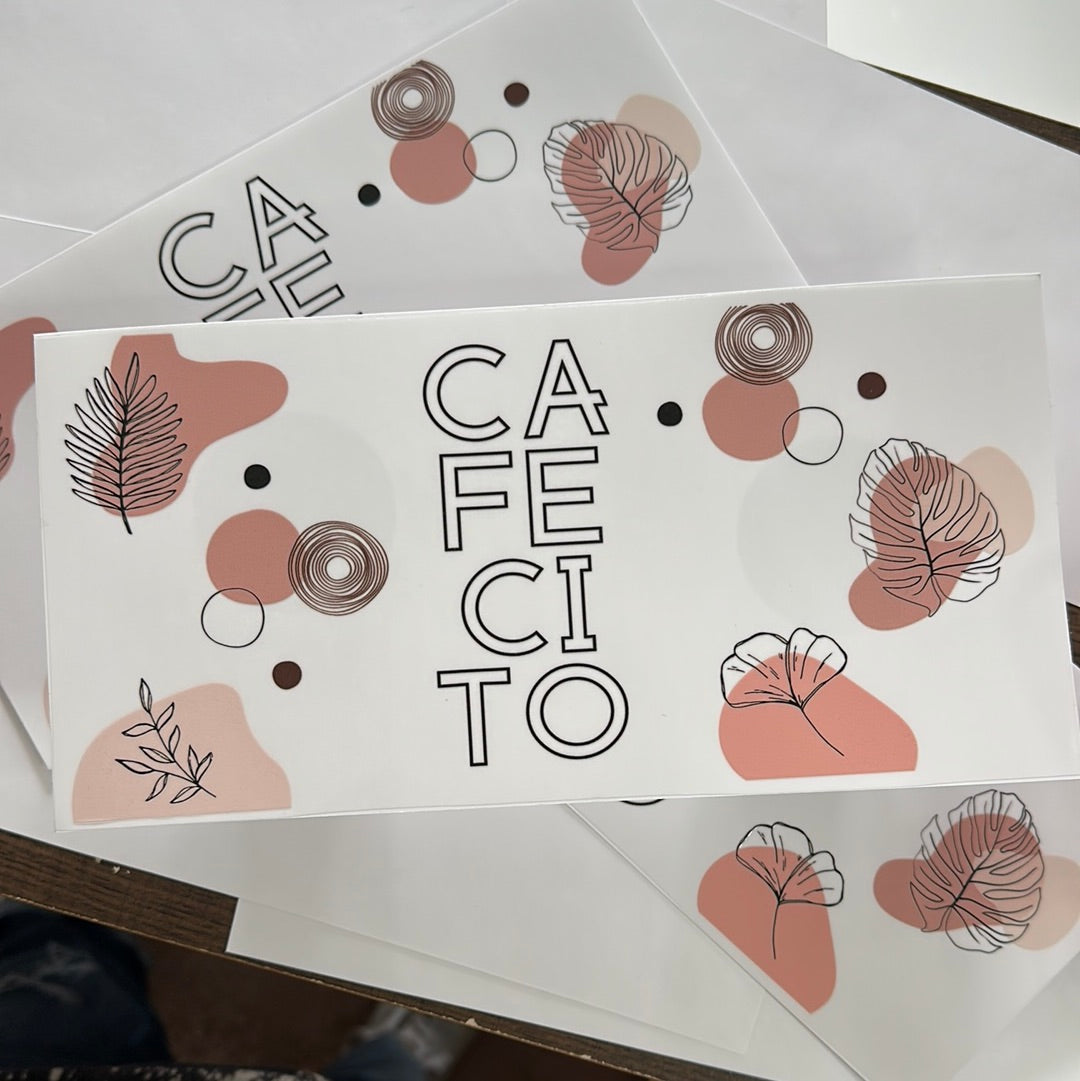 Cafecito UVDTF Glass Wrap