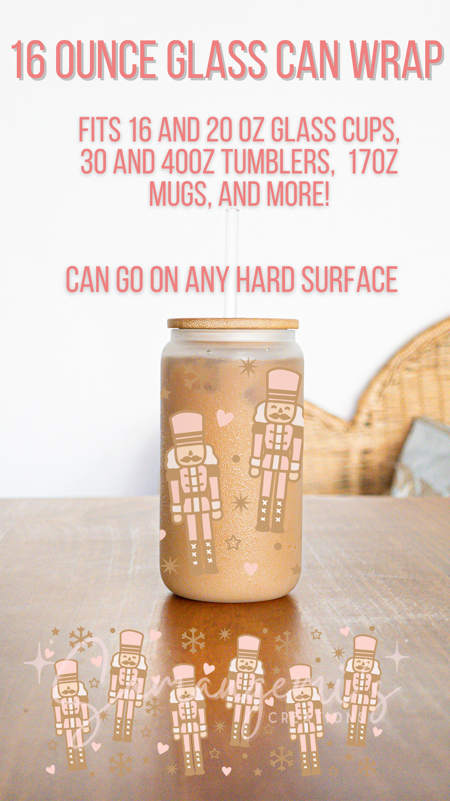 Christmas Themed UVDTF Glass Wraps