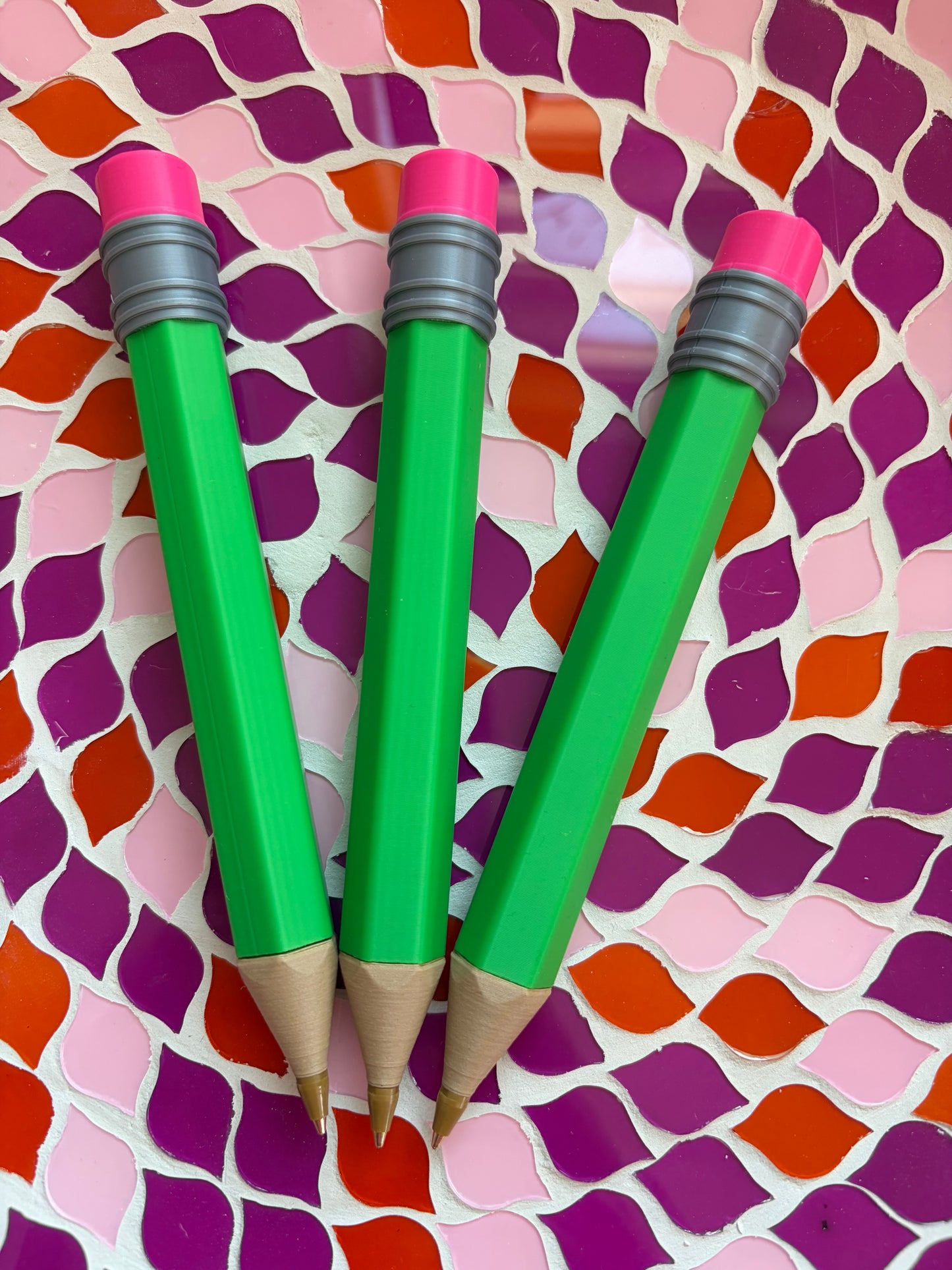 3D Printed Pencil Pen | Oversized Teacher & Office Desk Pen