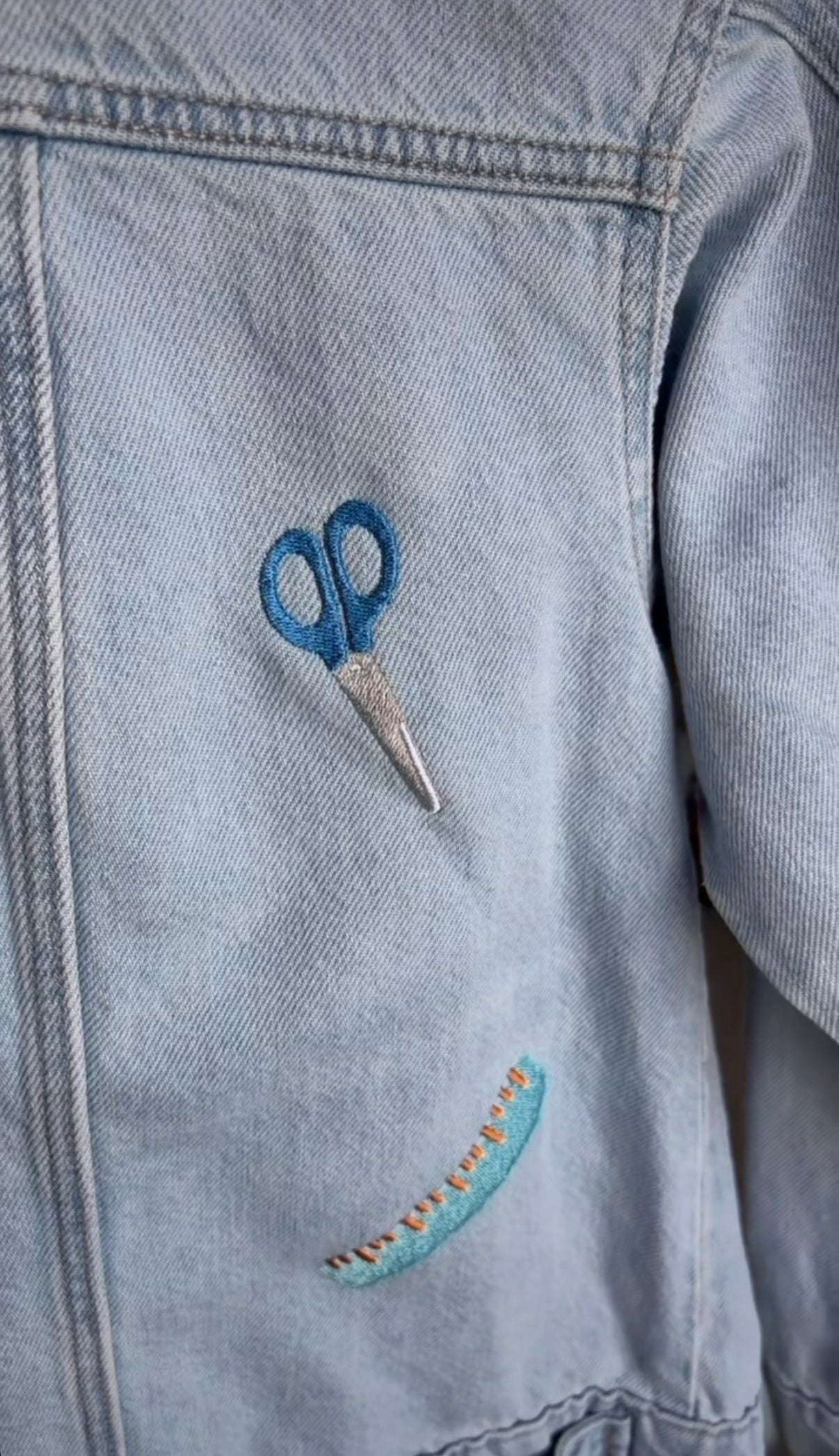 Custom Teacher Embroidered Denim Jacket – Personalized Teacher Jacket | Custom Name & School-Themed Embroidery