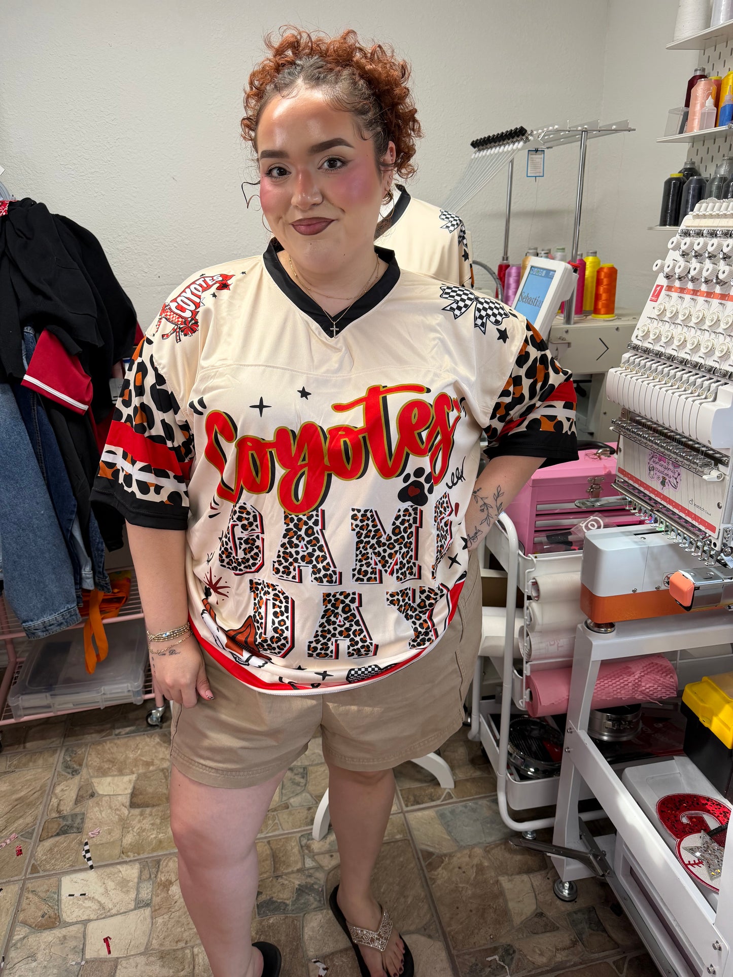 La Joya Coyotes Game Day Jersey | Leopard Print Spirit Jersey