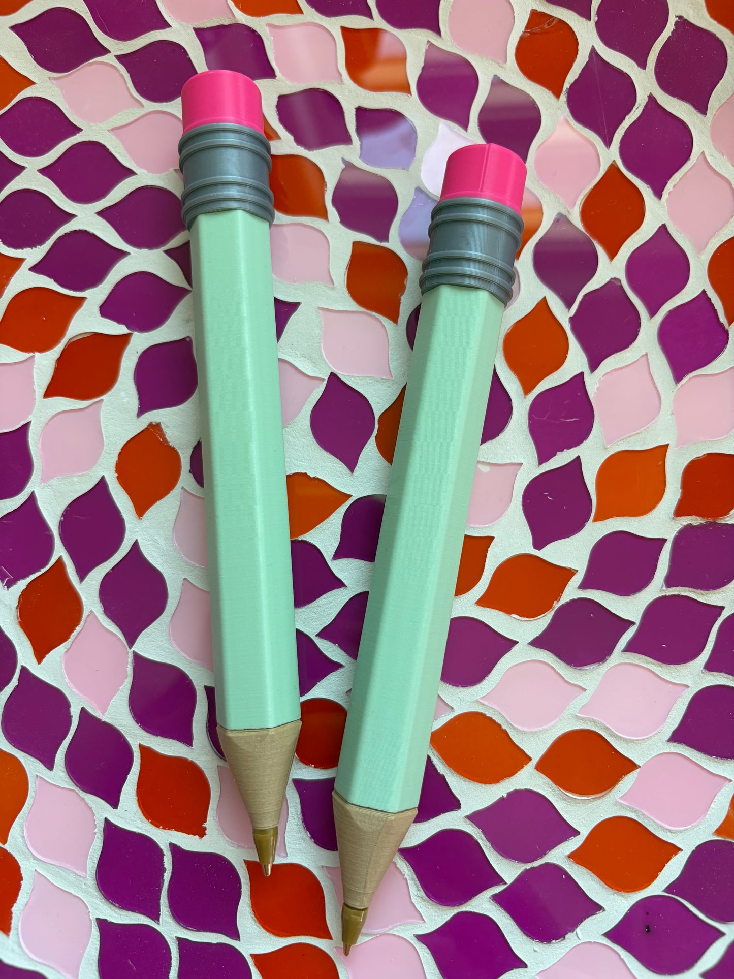 3D Printed Pencil Pen | Oversized Teacher & Office Desk Pen