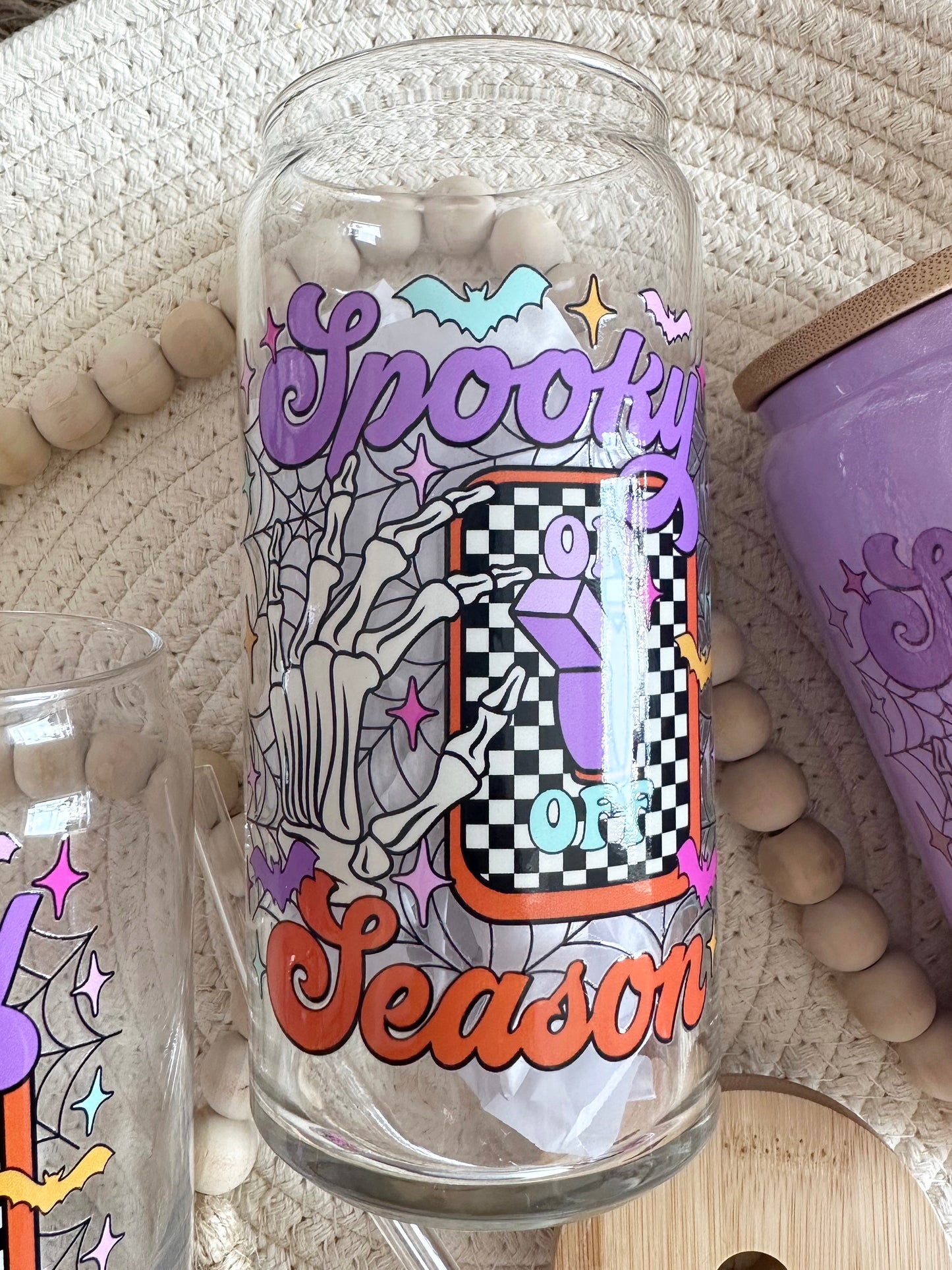 Spooky Vibes Glass Cans