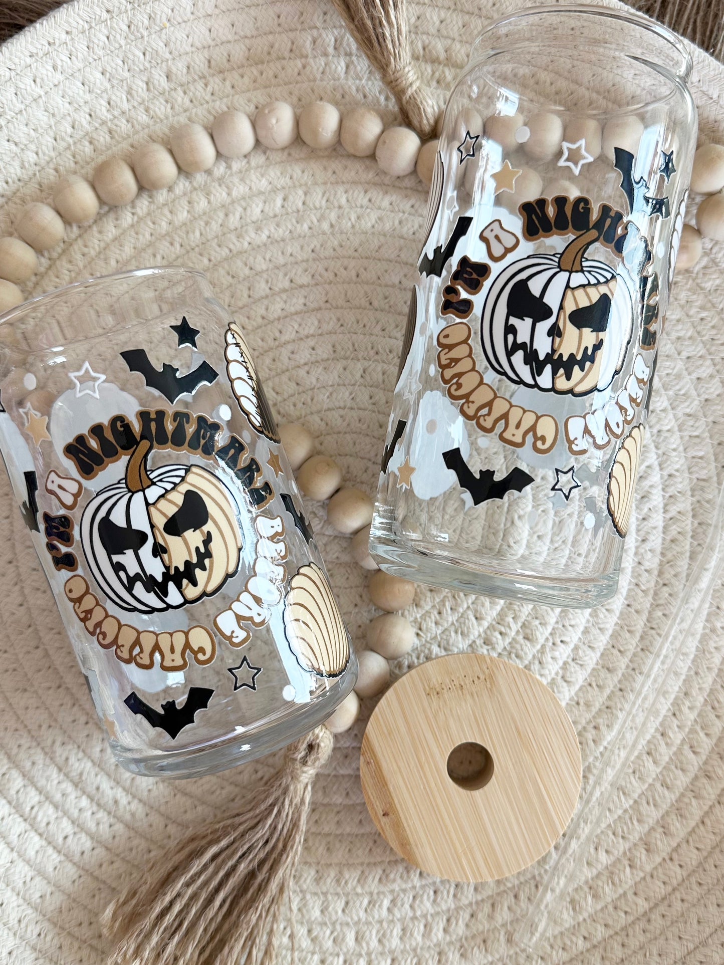 Nightmare Before Cafecito Glass Can