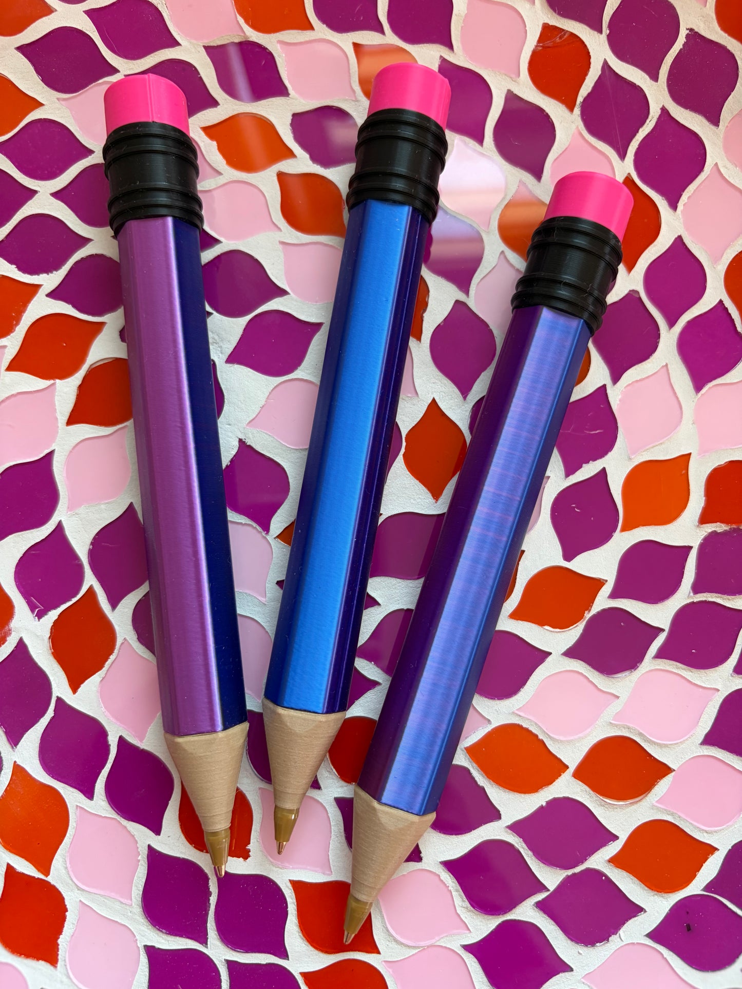 3D Printed Pencil Pen | Oversized Teacher & Office Desk Pen