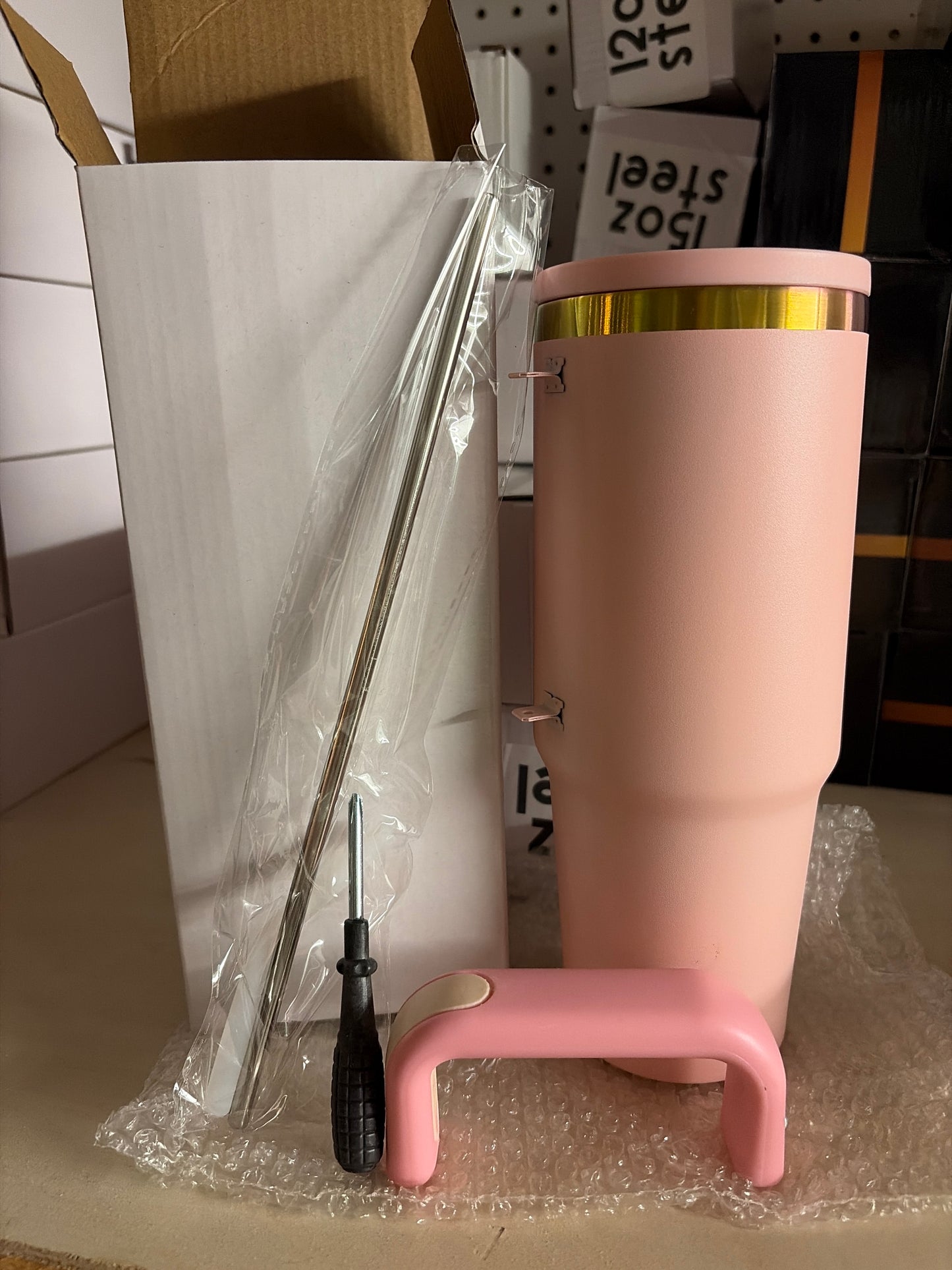 De stash Sale (30oz steel pink tumblers)