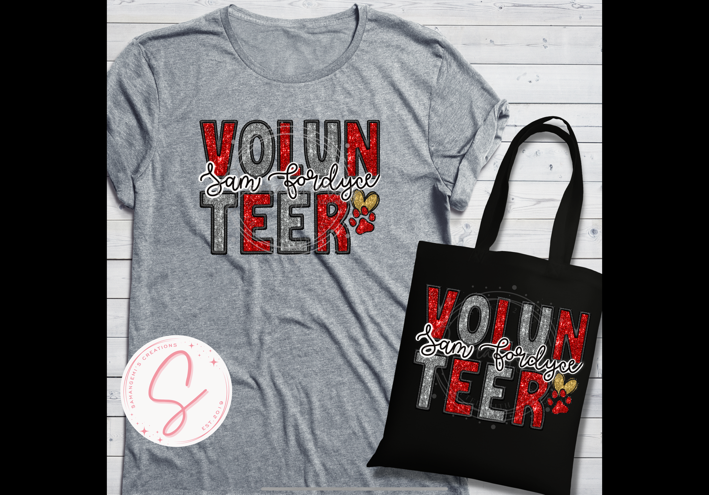 Custom Faux Embroidery Sequins Tshirt