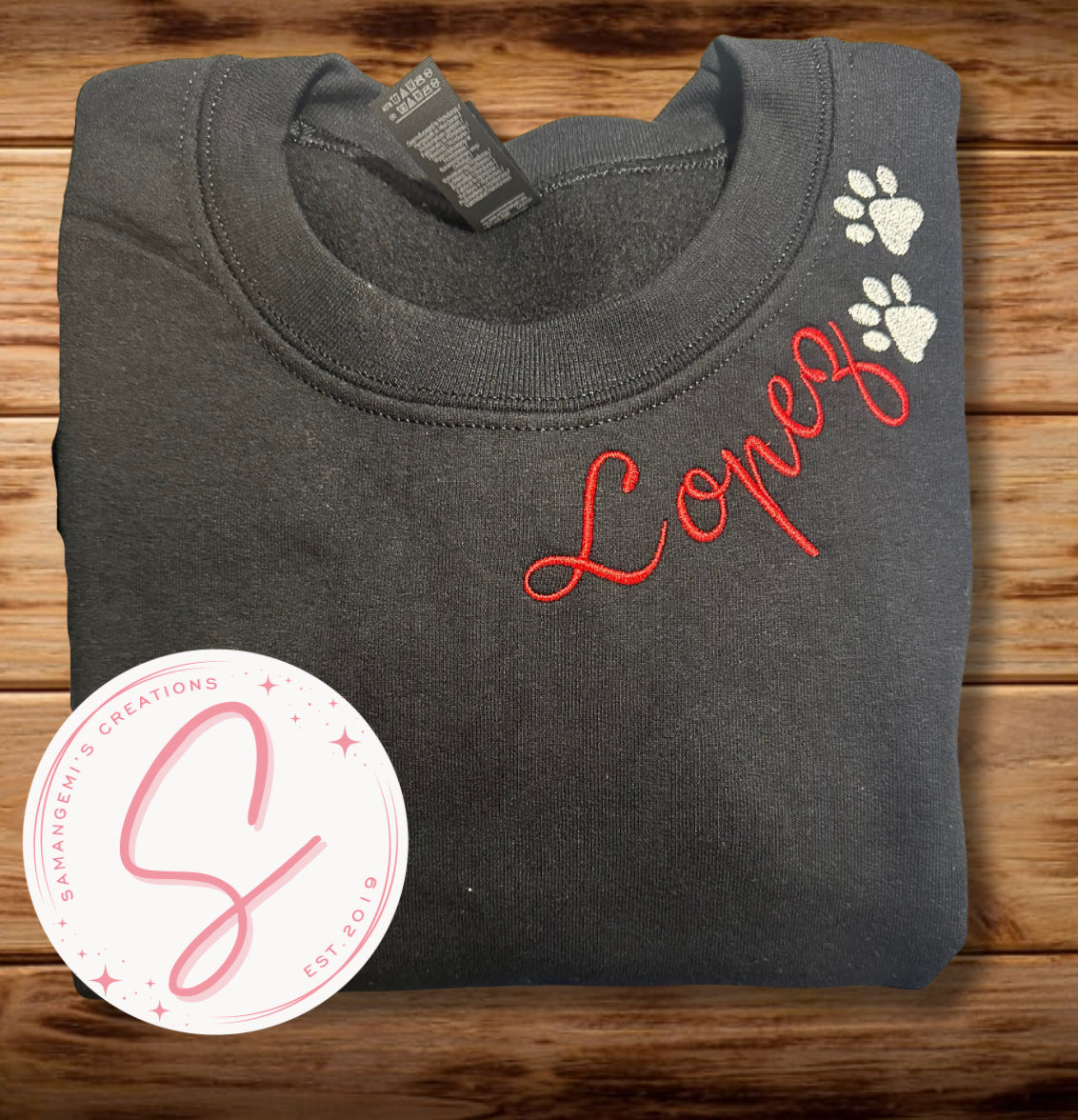 Custom Neckline Embroidery Sweater