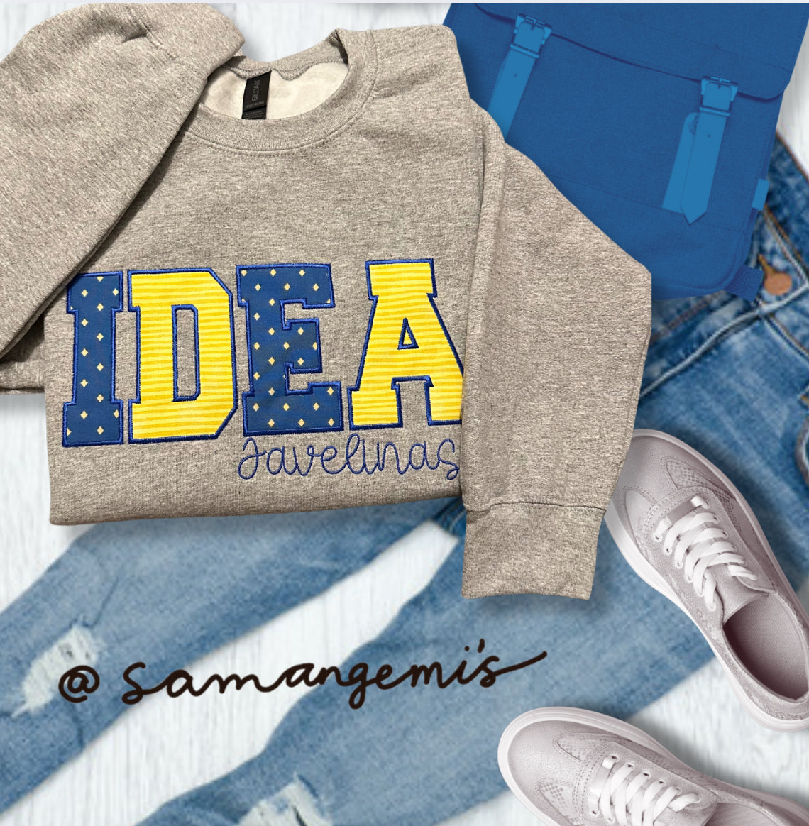 IDEA Applique Embroidery Crewneck