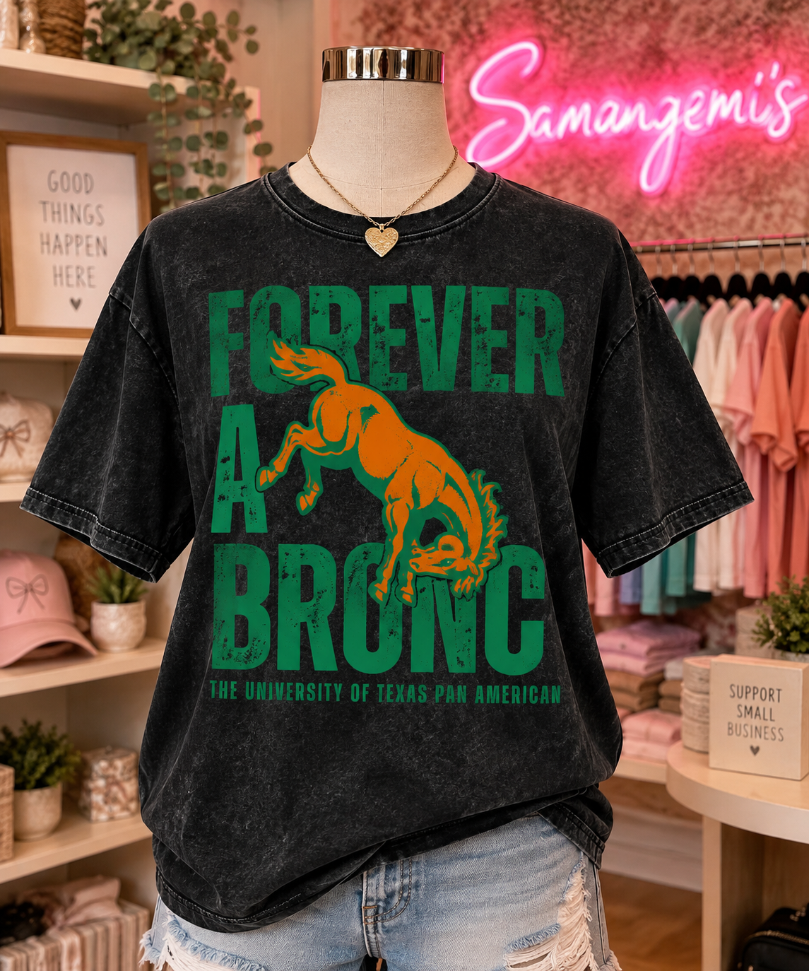 Forever a Bronc UTPA Shirt | University of Texas Pan American Alumni Retro Tee