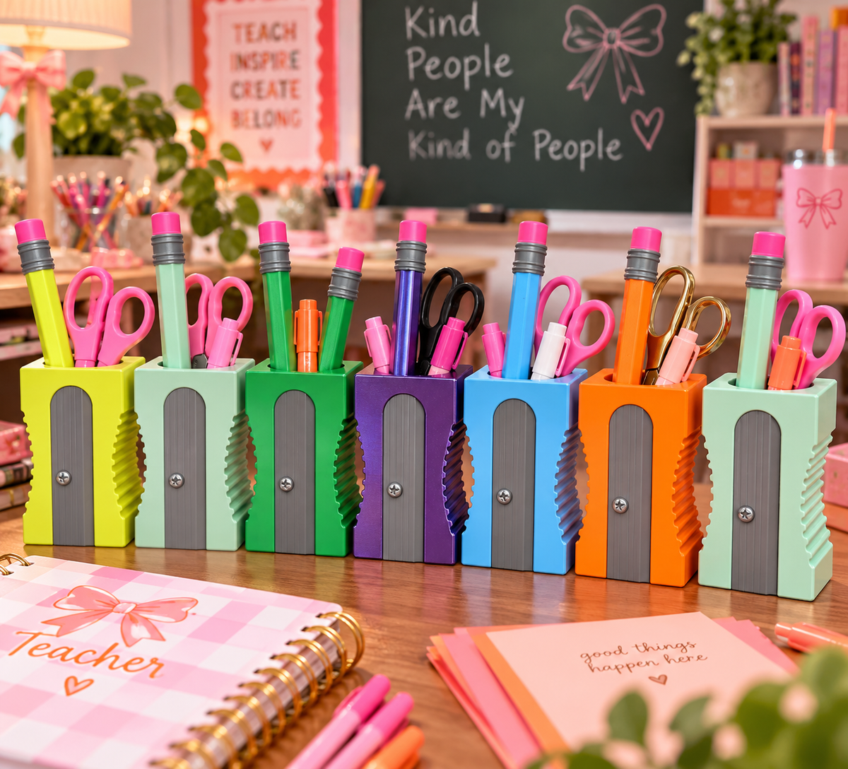 3D Printed Pencil Pen | Oversized Teacher & Office Desk Pen