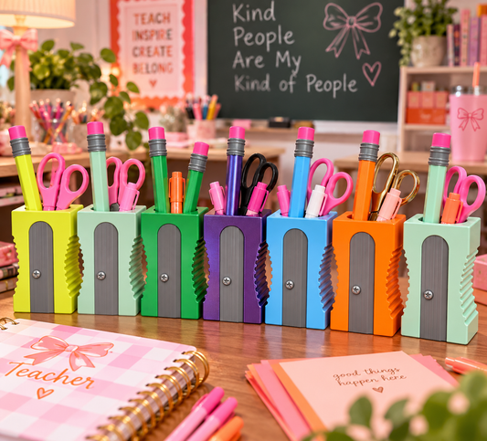 3D Printed Pencil Pen | Oversized Teacher & Office Desk Pen