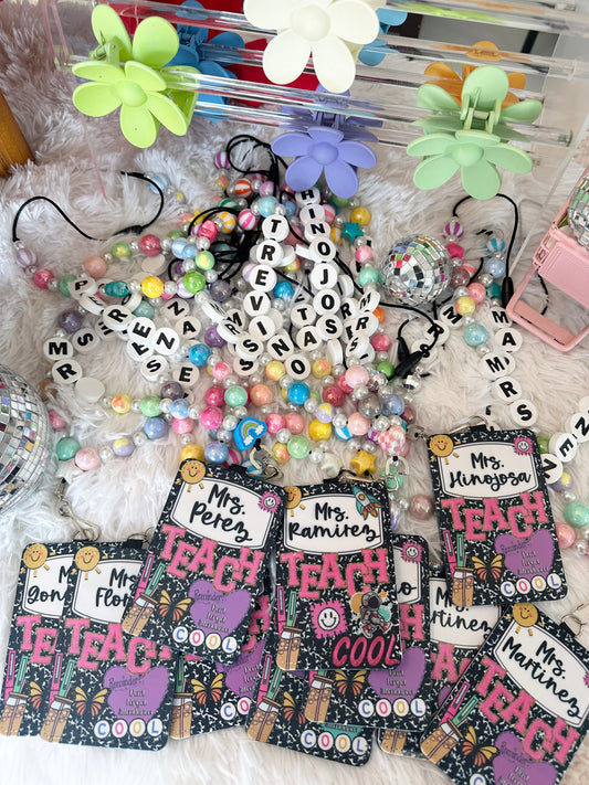 Customizable Friendship Bracelet Beaded Lanyard