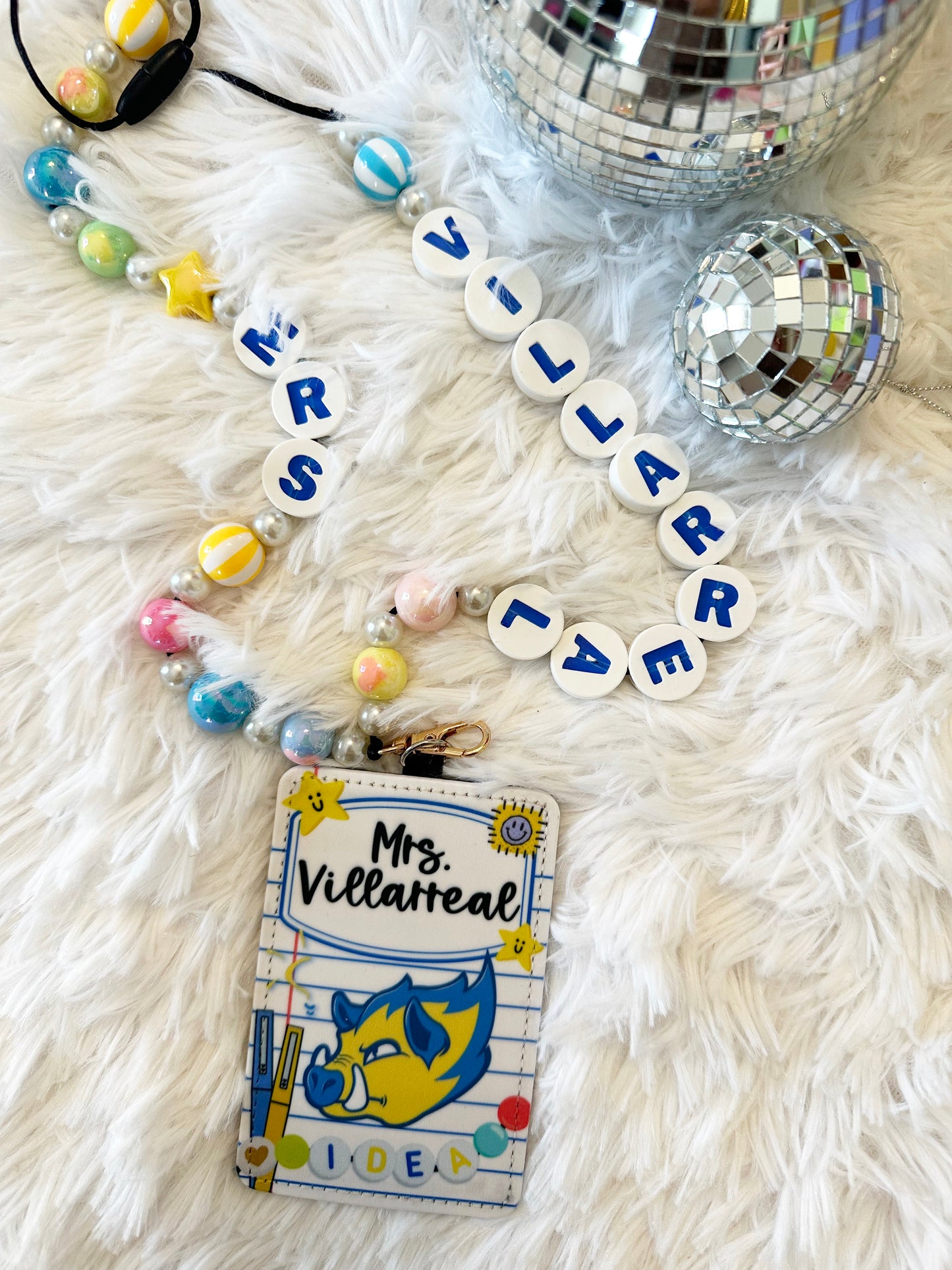 Customizable Friendship Bracelet Beaded Lanyard