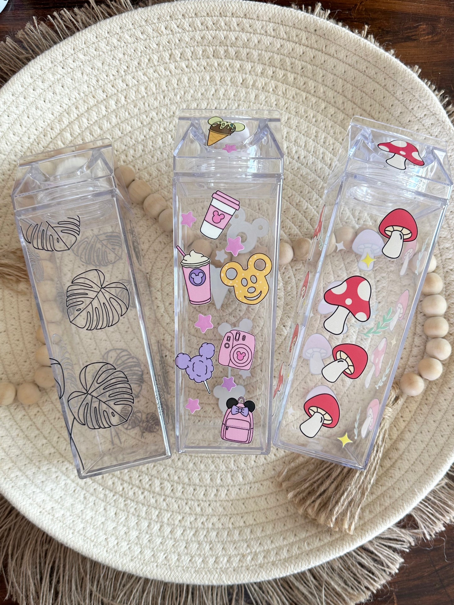 Acrylic Milk Bottle Water Bottle