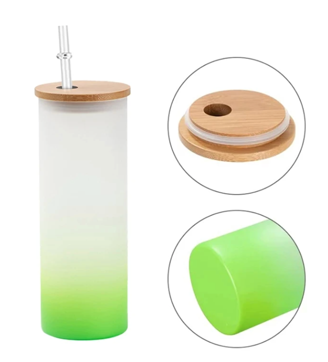 18oz Colored Hombre Glass Can with Lid-BLANK