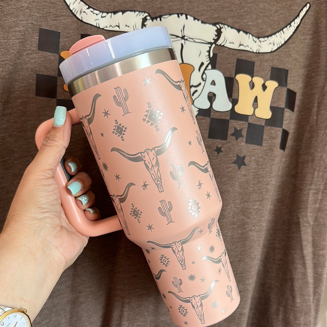 Longhorn Theme 40oz Tumbler