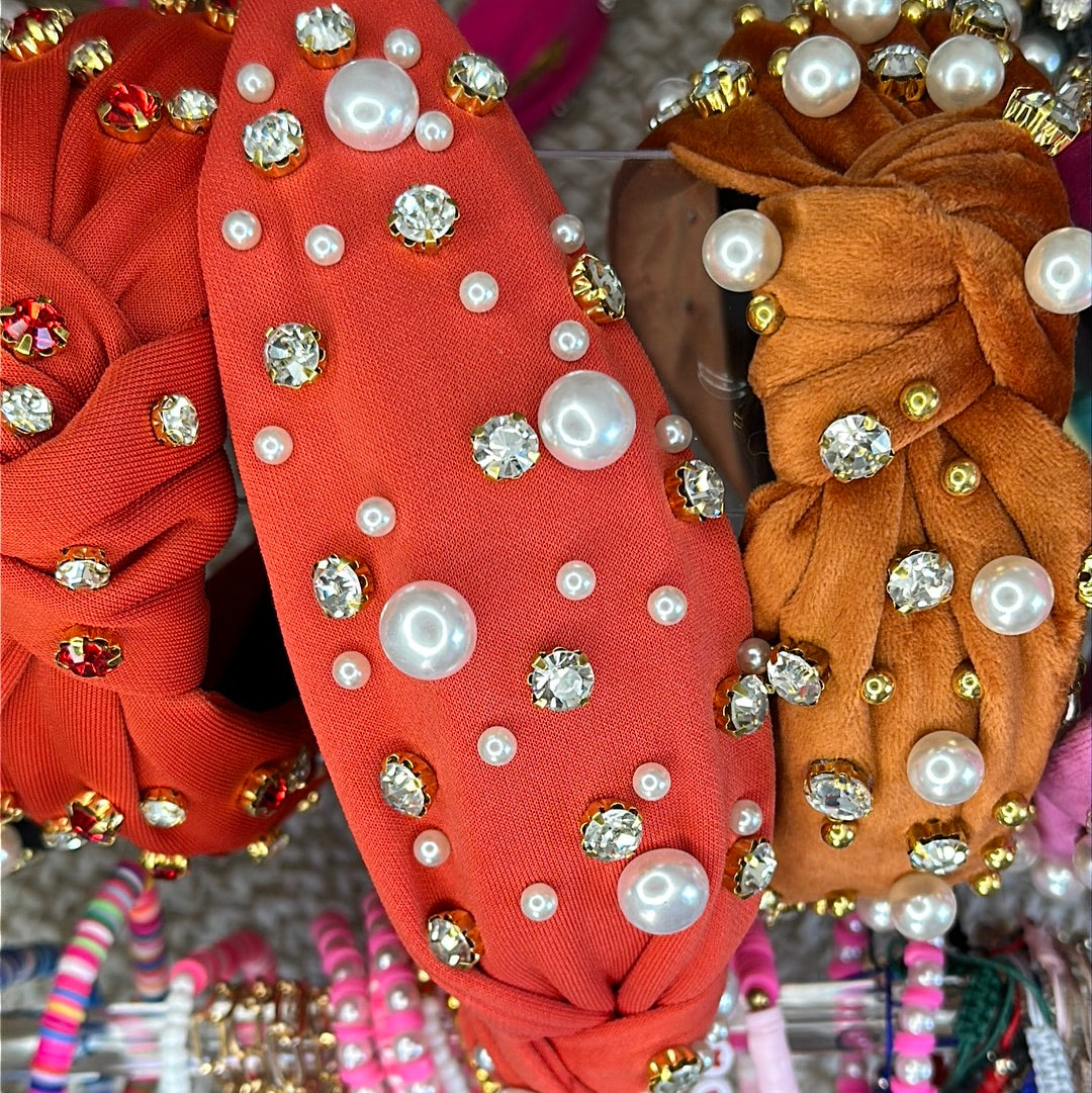 Velour Mixed Bead Headbands