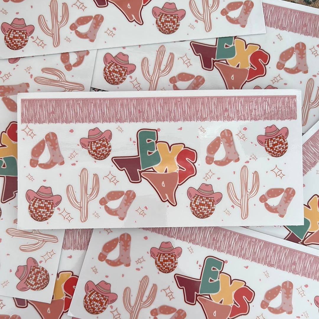 Pink Texas Glass Wrap