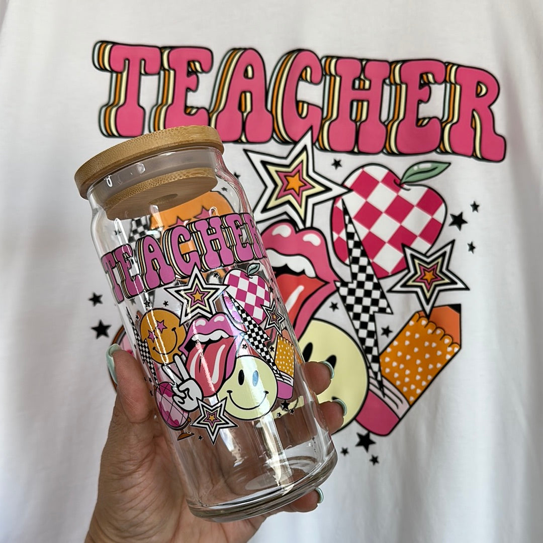 Libby Disco Teacher Glass Cup