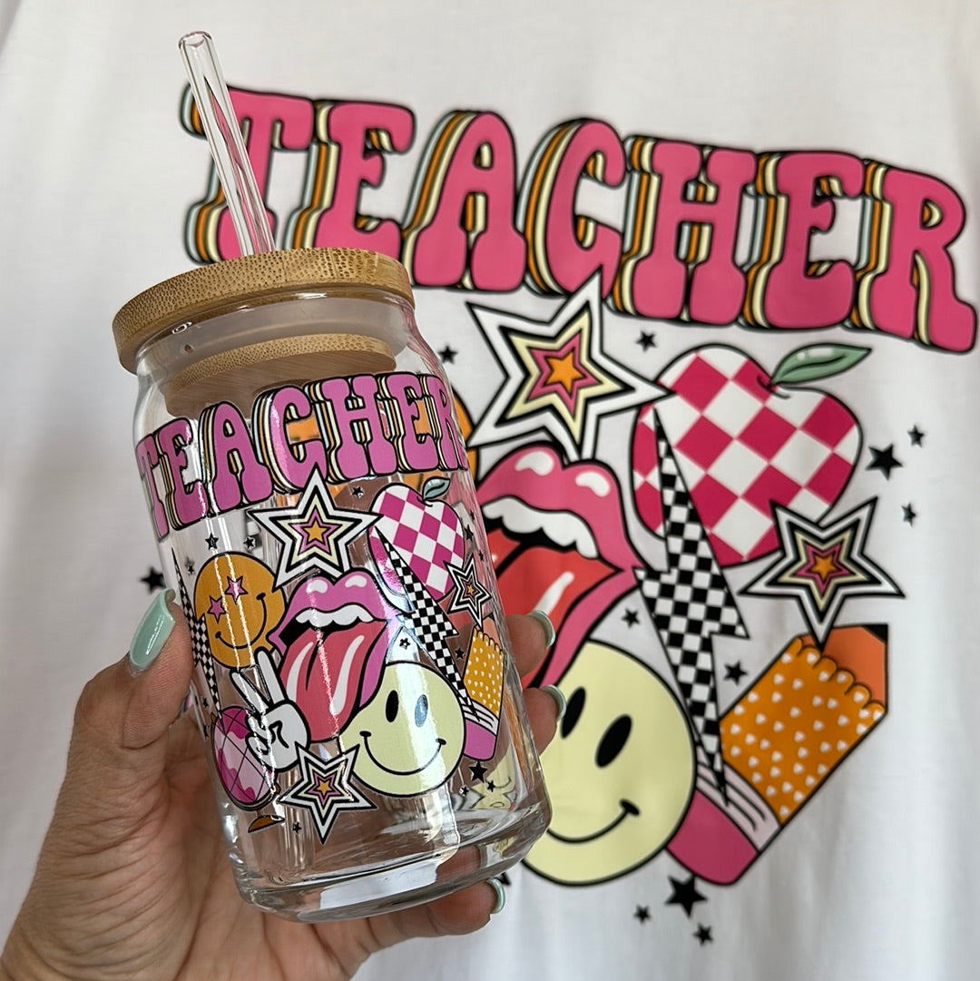Libby Disco Teacher Glass Cup