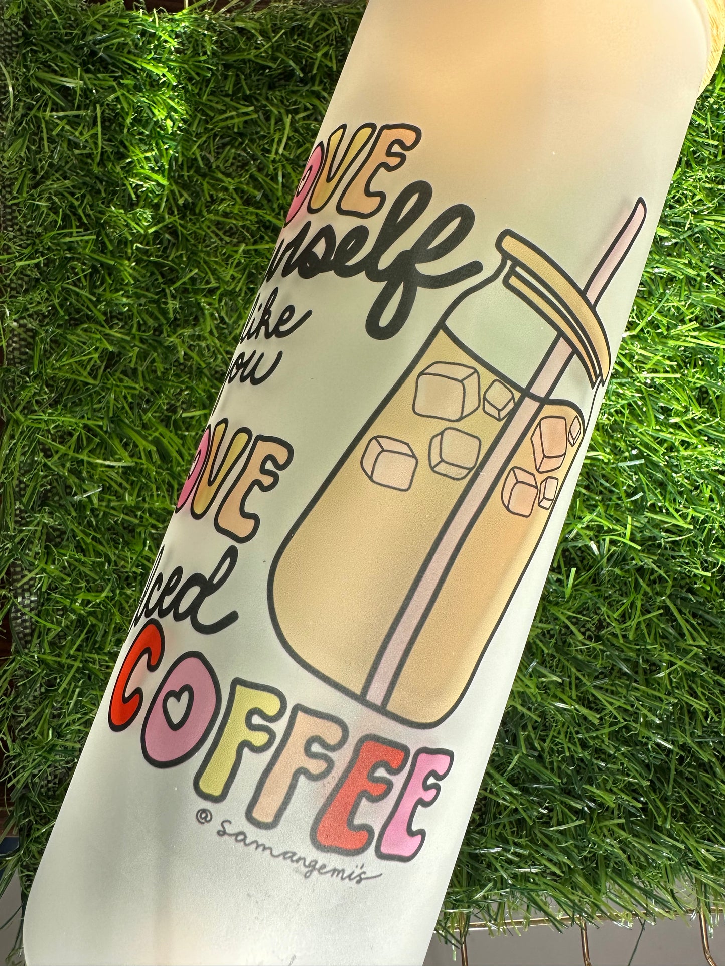 25 oz Frosted Glass Cup